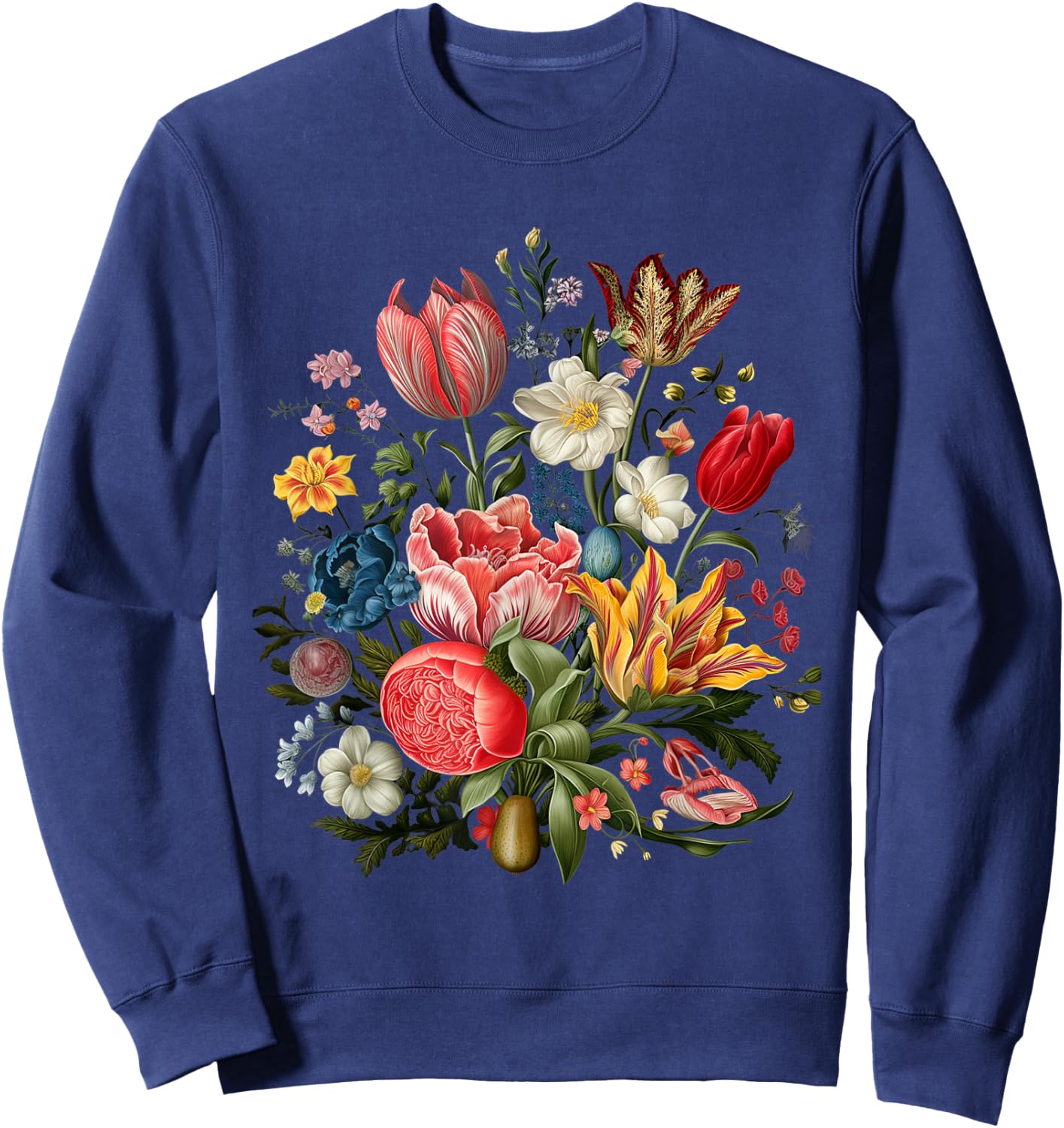 Flower Graphic Wildflower Floral Gardening Lover Sweatshirt - Sweatshirt | Navy