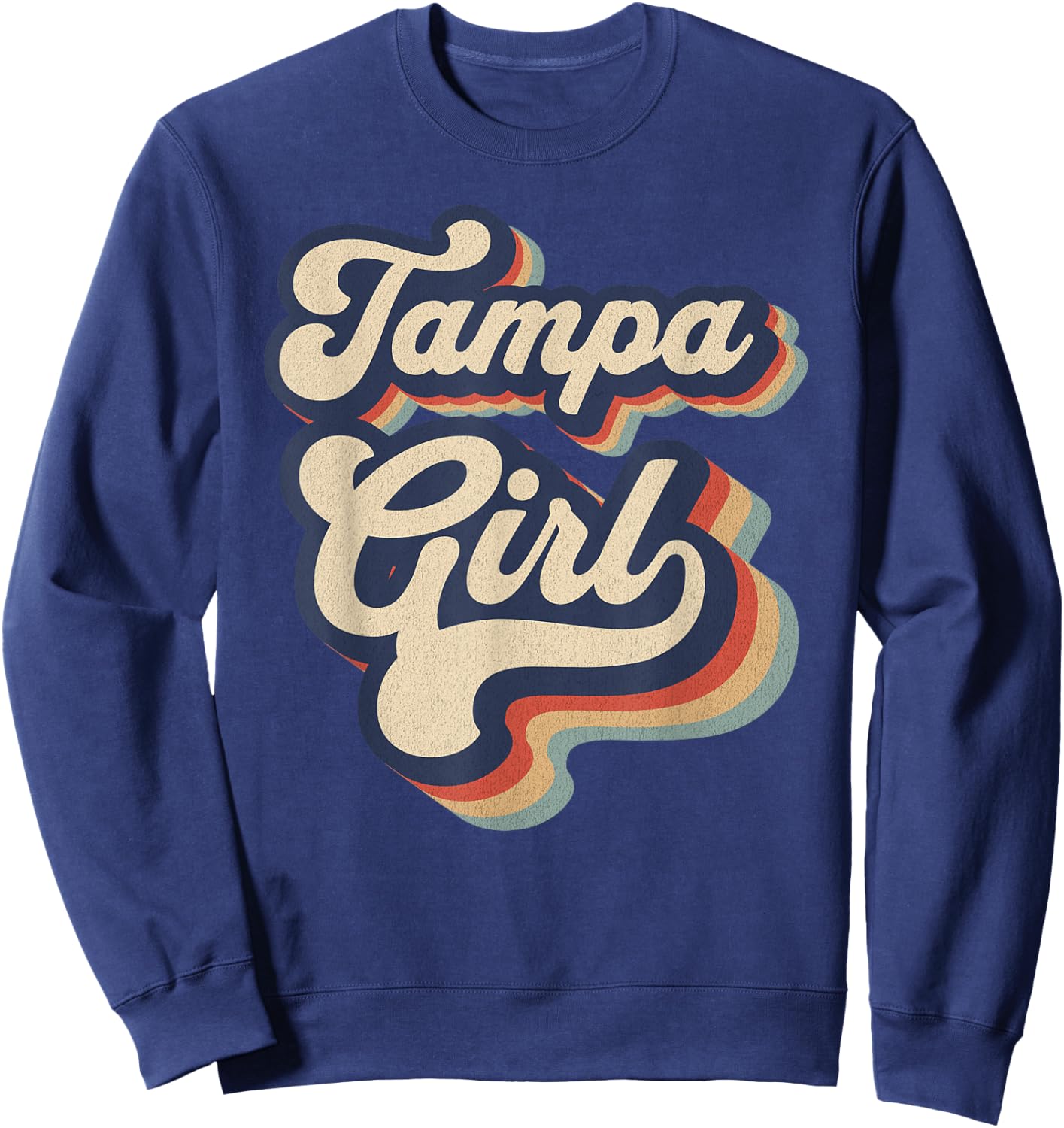 Vintage Design For Girls From Tampa Florida Sweatshirt - Sweatshirt | Navy