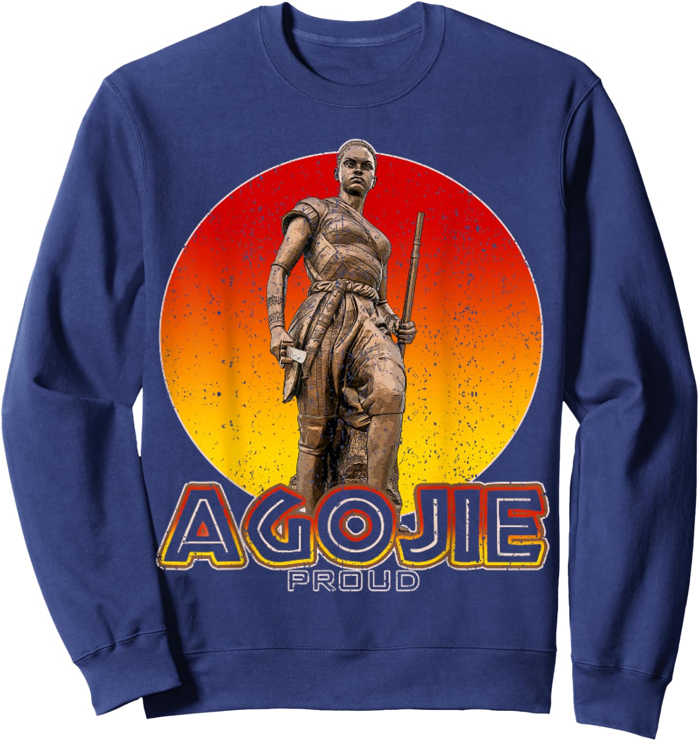Vintage Agojie From Dahomey As Featured In The Woman King Sweatshirt - Sweatshirt | Navy