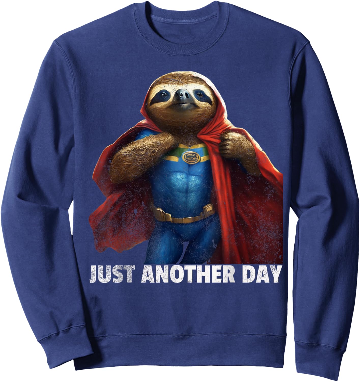 Funny Men's Sloth Flash Sweatshirt - Sweatshirt | Navy