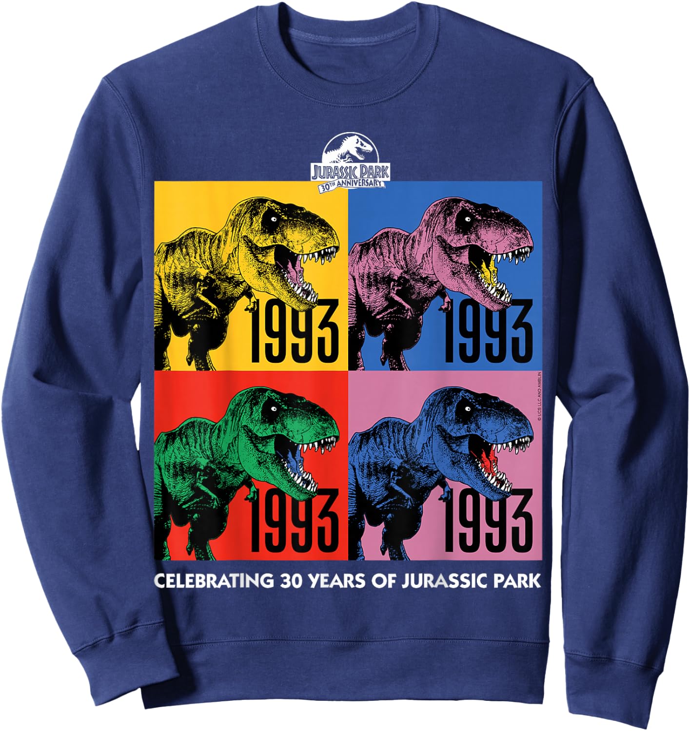 Jurassic Park 30th Anniversary 30 Years Sweatshirt - Sweatshirt | Navy