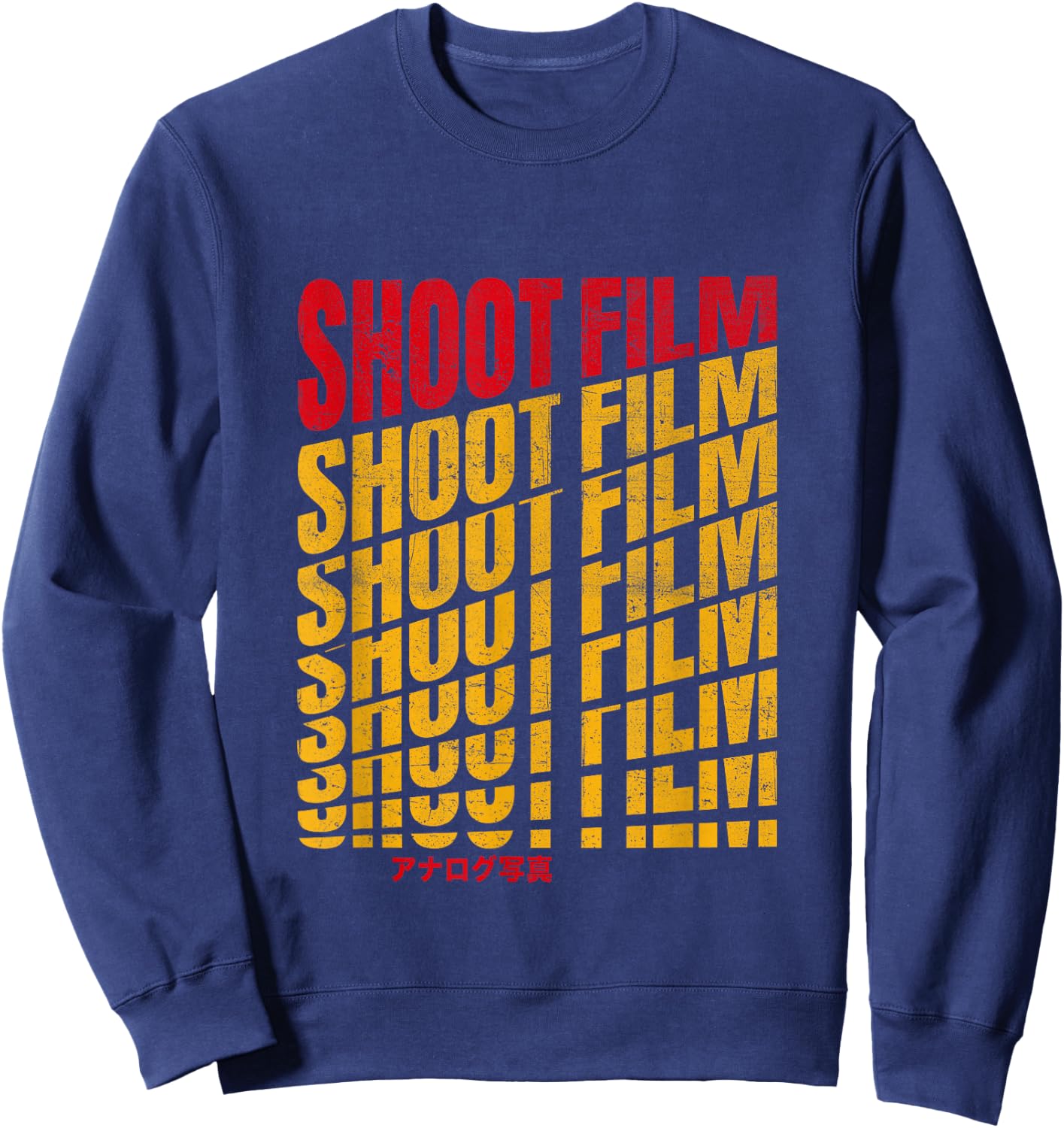 Shoot Film Retro Analogue Film Camera Analog Photography Sweatshirt - Sweatshirt | Navy