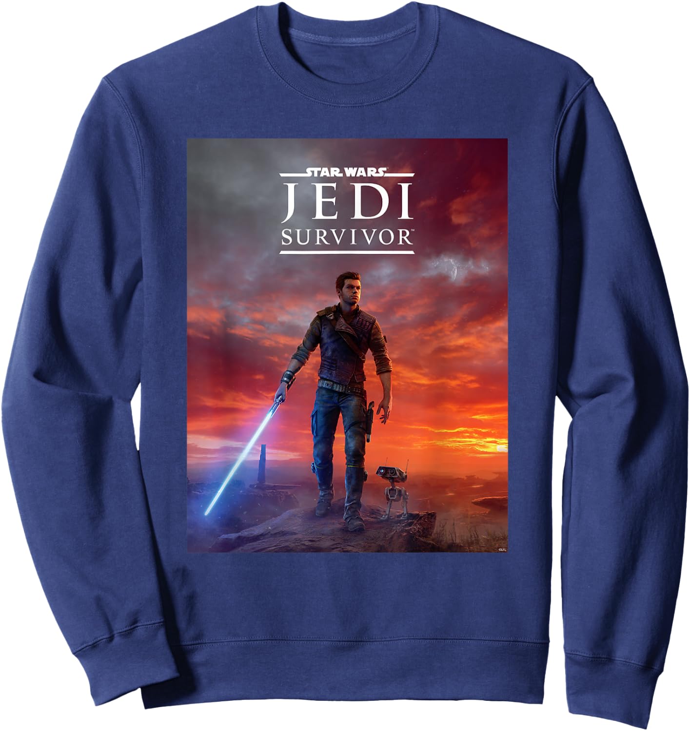Star Wars Jedi: Survivor Cal Kestis BD-1 Game Poster Art Sweatshirt - Sweatshirt | Navy
