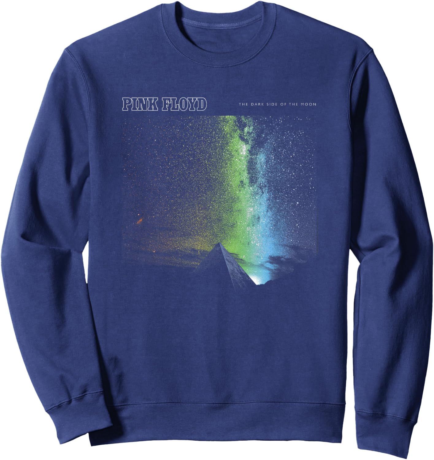 Pink Floyd The Dark Side of the Moon Pyramid with Prism Sky Sweatshirt - Sweatshirt | Navy