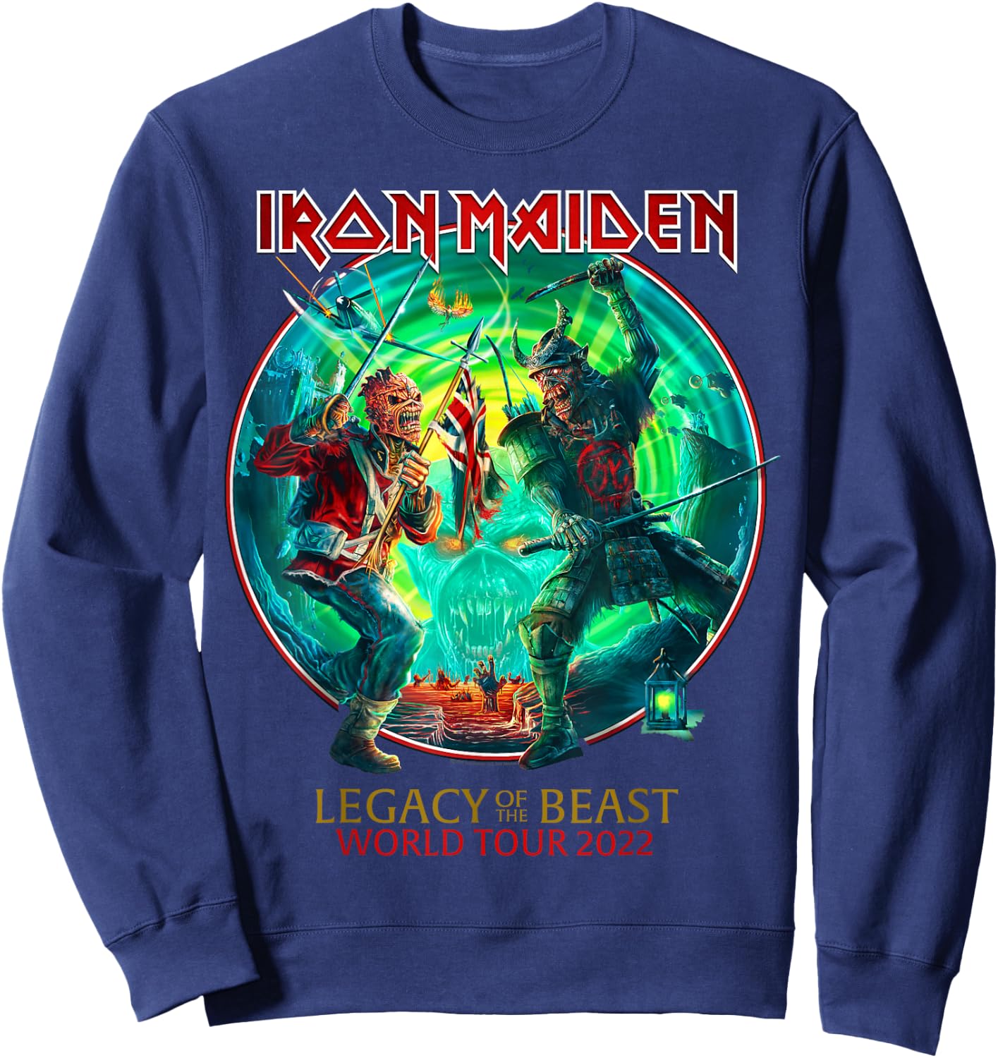 Iron Maiden - Legacy of The Beast World Tour 2022 Small Sweatshirt - Sweatshirt | Navy