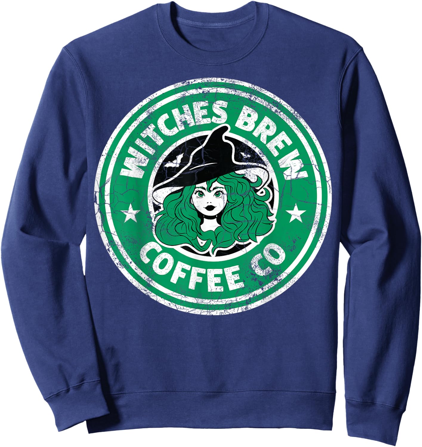Retro Witches Brew Coffee Co Sweatshirt - Sweatshirt | Navy