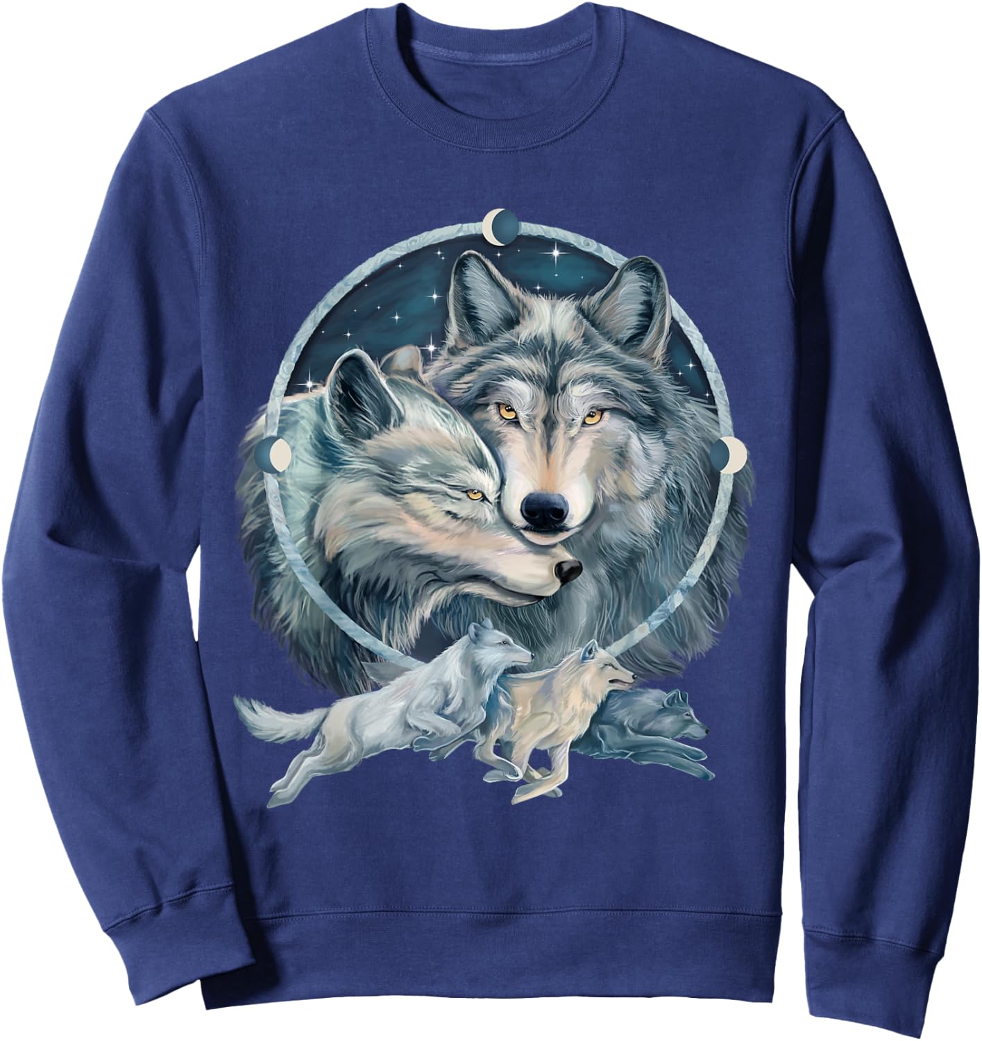 Wolf Dream Catcher Love Sweatshirt - Sweatshirt | Navy