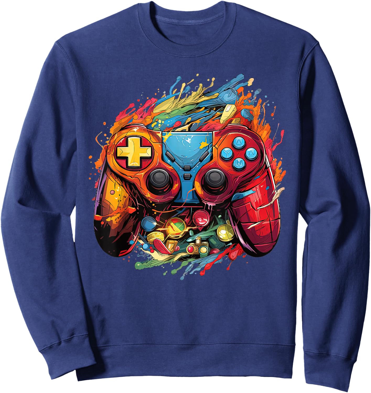 Gamer Aesthetic Graphic Gaming Video Games Boys Teens Kids Sweatshirt - Sweatshirt | Navy