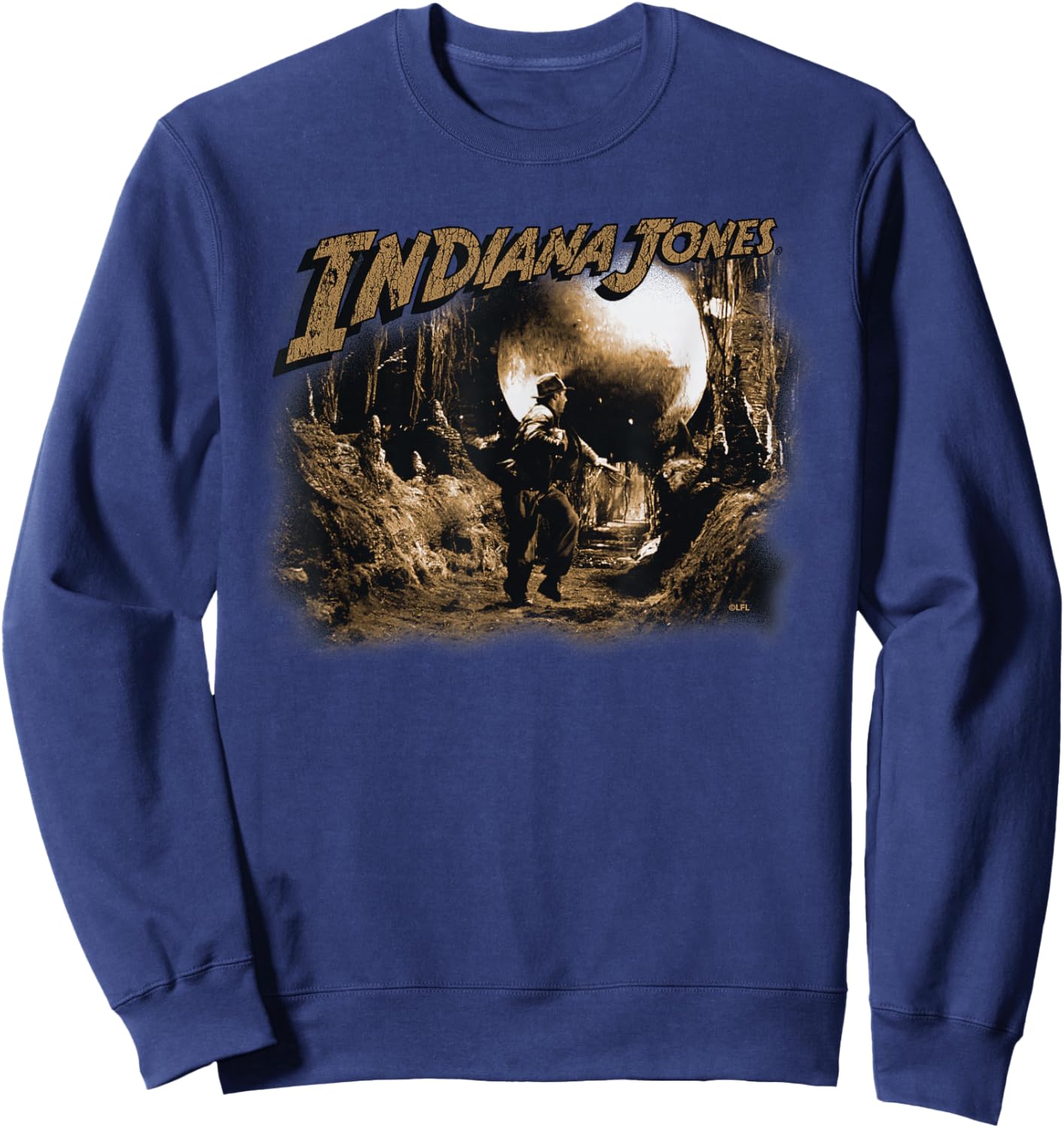 Lucasfilm Indiana Jones Raiders of The Lost Ark Boulder Run Small Sweatshirt - Sweatshirt | Navy