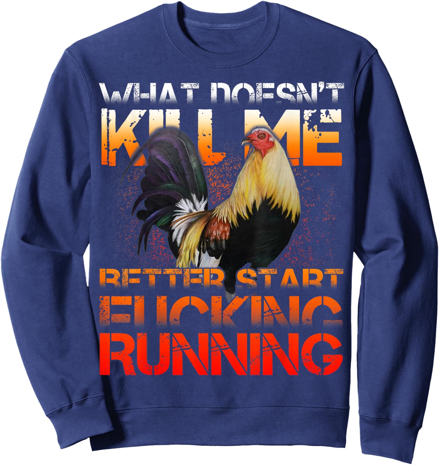 Funny Rooster Cock Fight Sweatshirt - Sweatshirt | Navy