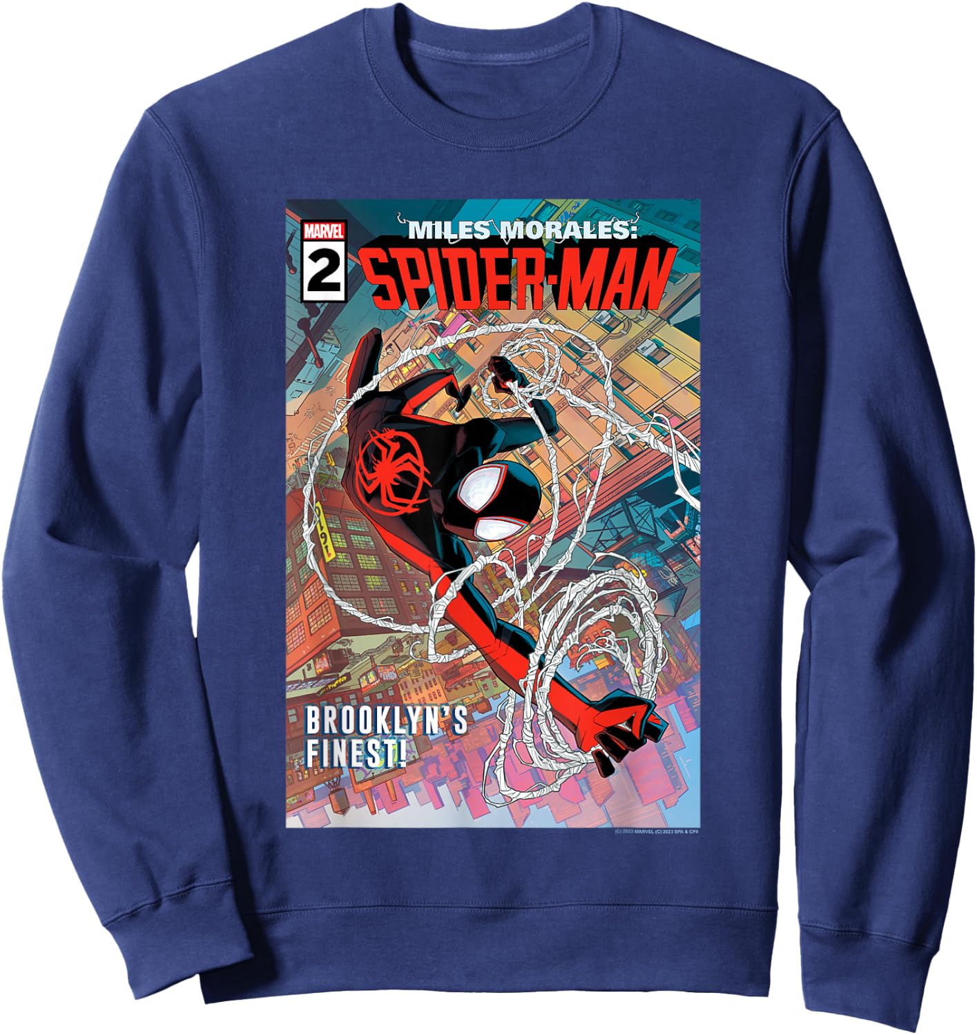 Marvel Spider-Man Across The Spider-Verse Part 1 BK's Finest Sweatshirt - Sweatshirt | Navy