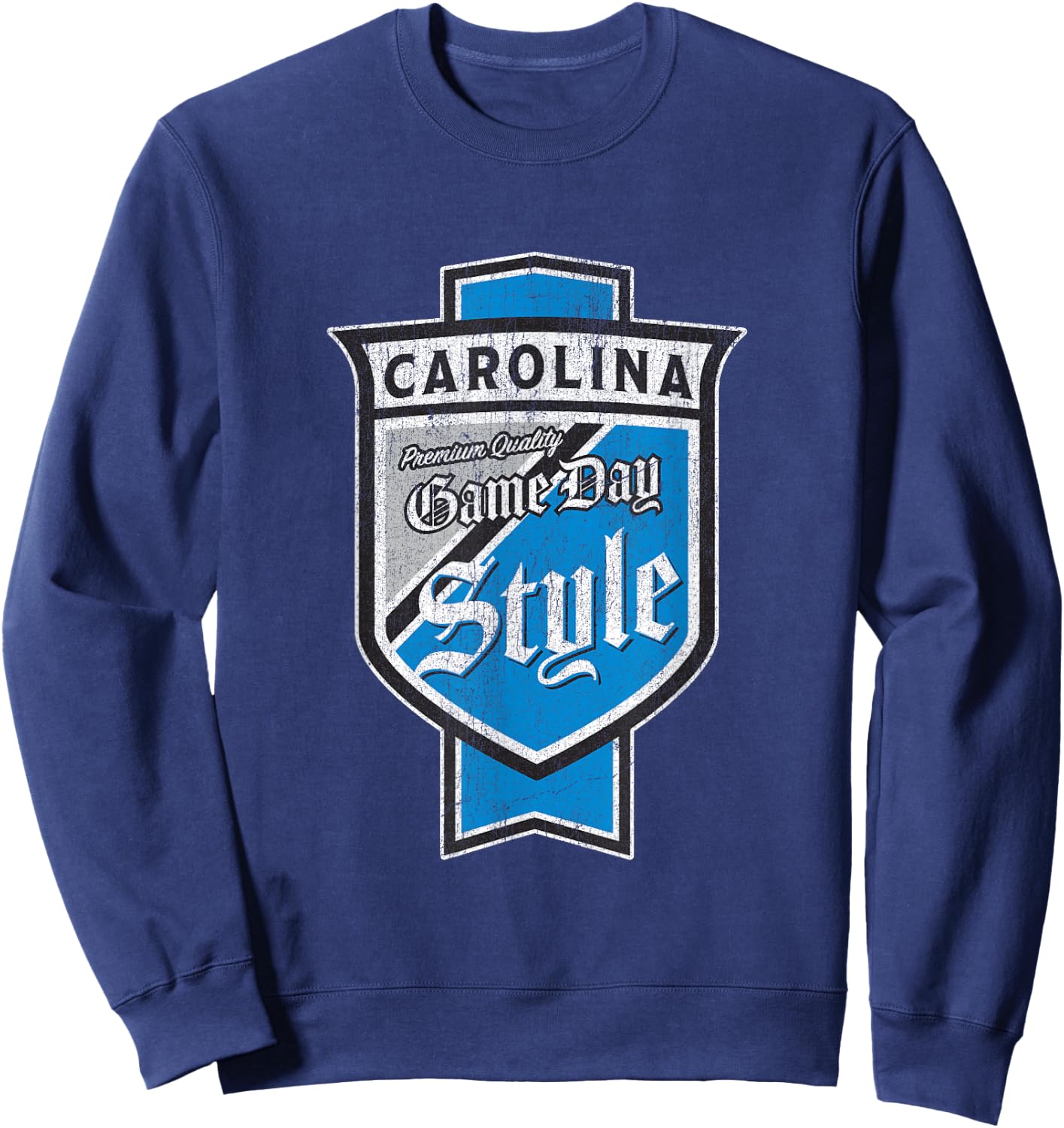 Faded Carolina Beer Label - Queen City Pride Sweatshirt - Sweatshirt | Navy