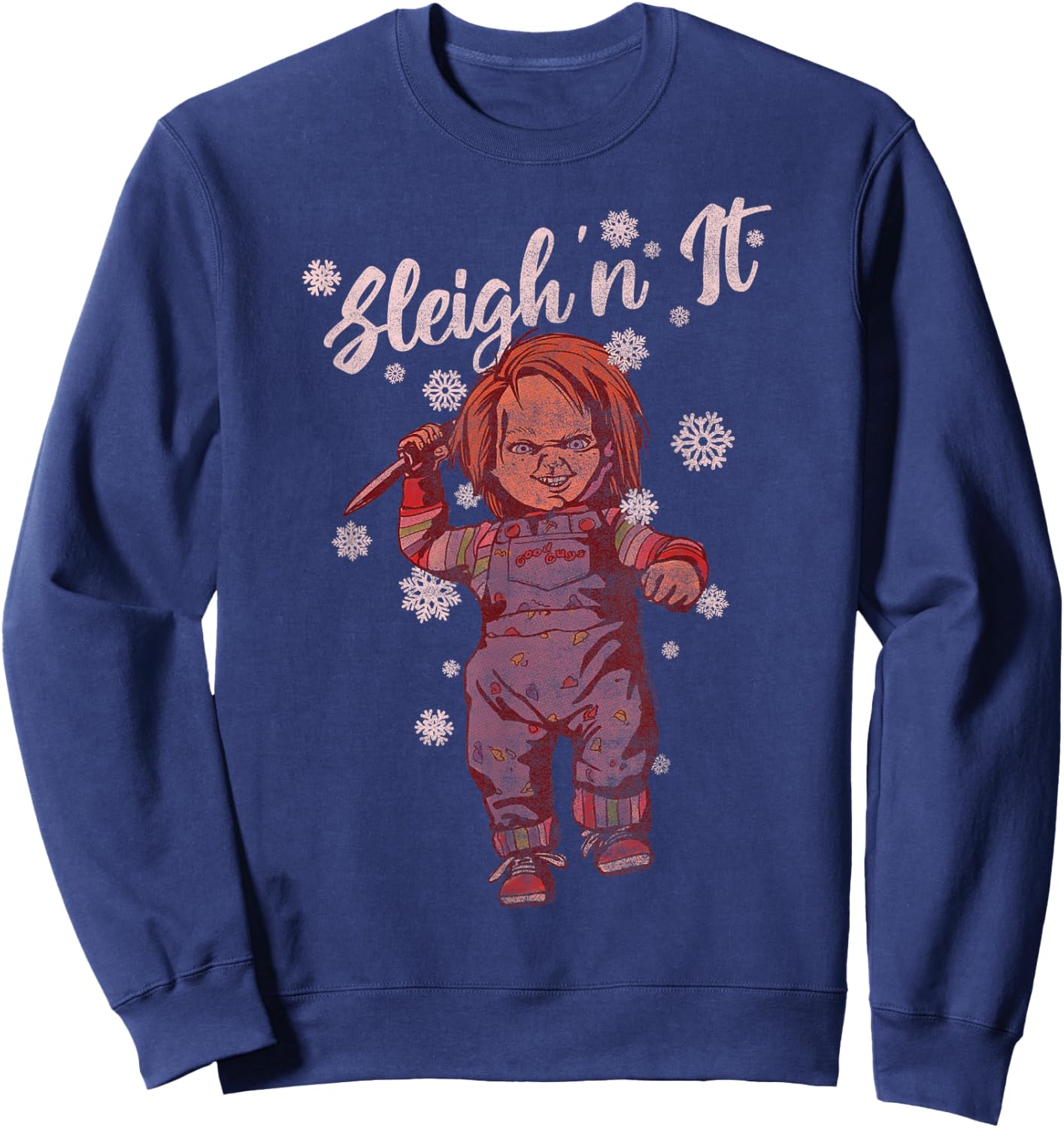 Chucky Christmas Sleigh N It Sweatshirt - Sweatshirt | Navy