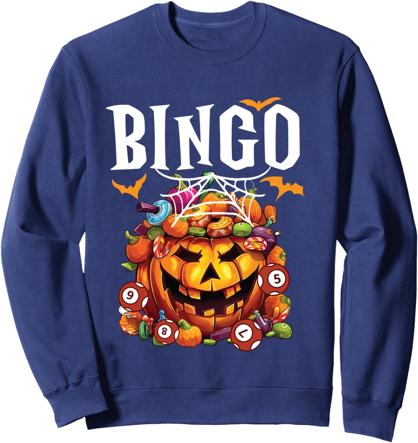 Bingo Halloween Trick Or Treat Bingo Player Bingo Caller Sweatshirt - Sweatshirt | Navy