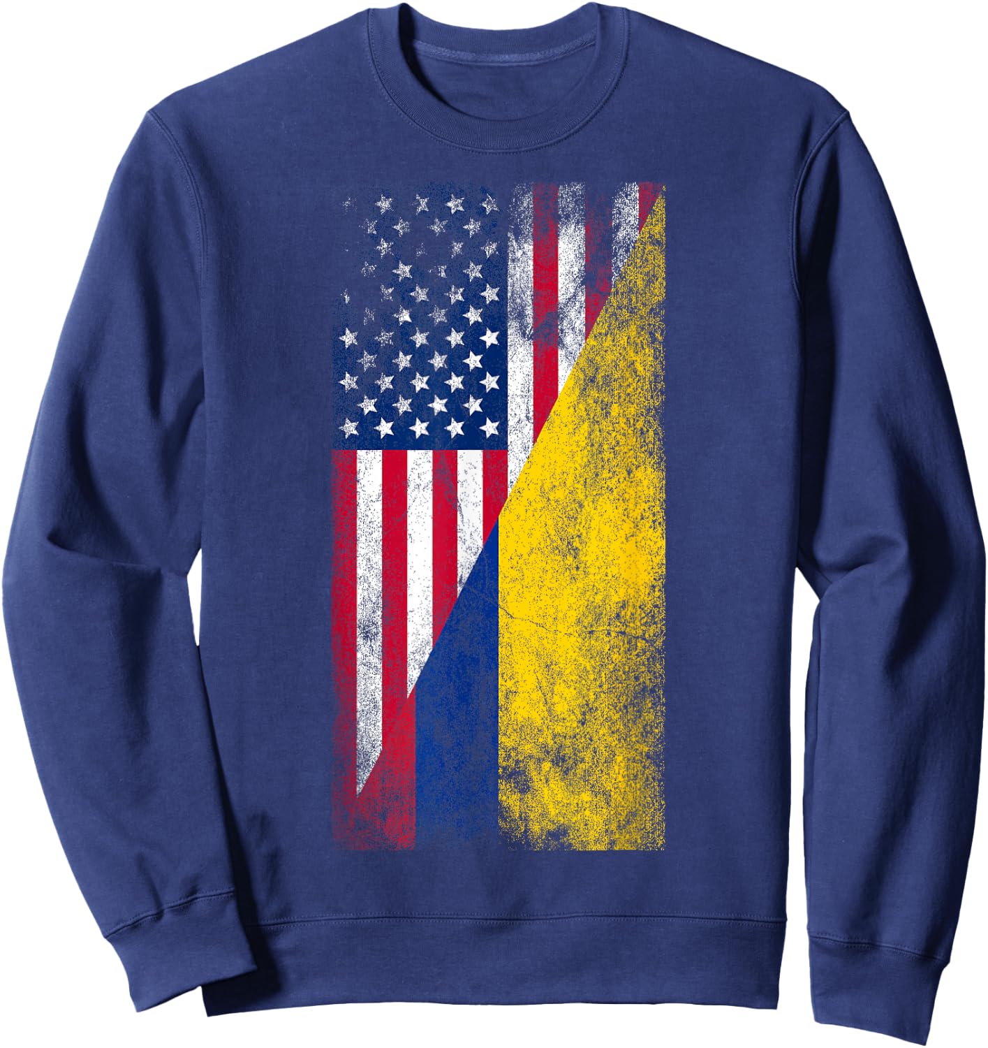 USA & Colombia Flags - United States of America, Colombian Sweatshirt - Sweatshirt | Navy