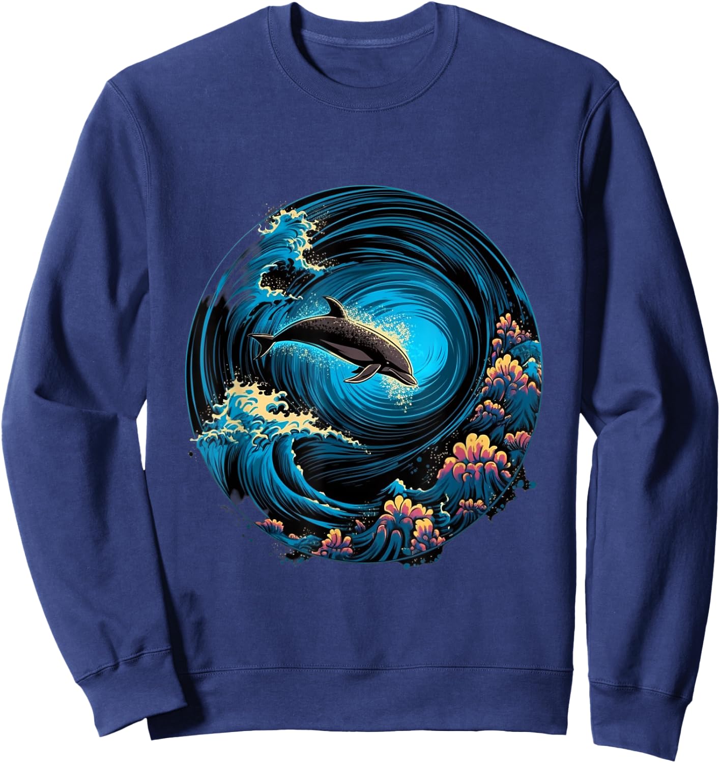 AquaMuse: The Ocean's Delight Sweatshirt - Sweatshirt | Navy