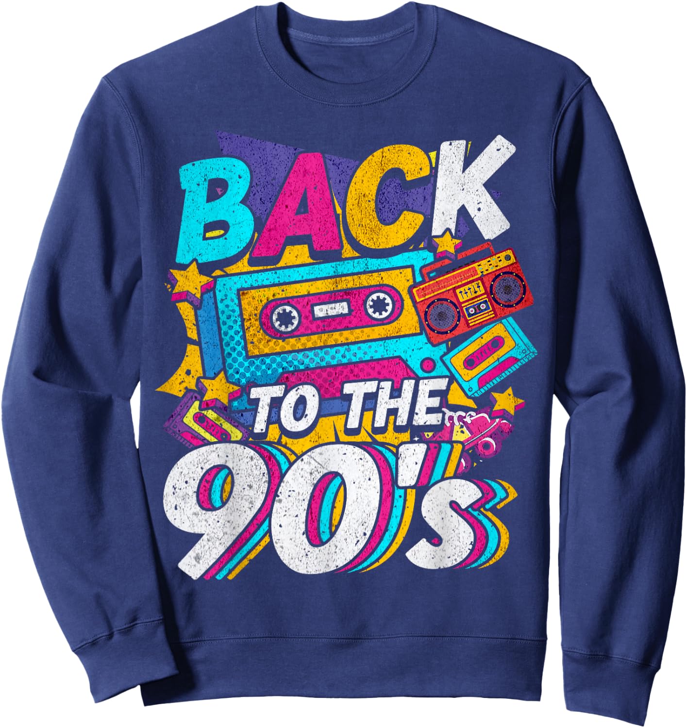 90s Outfit Party and Theme Party Costume Sweatshirt - Sweatshirt | Navy