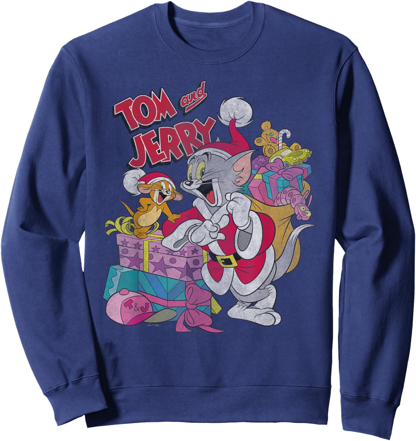 Tom and Jerry Christmas Presents Sweatshirt - Sweatshirt | Navy