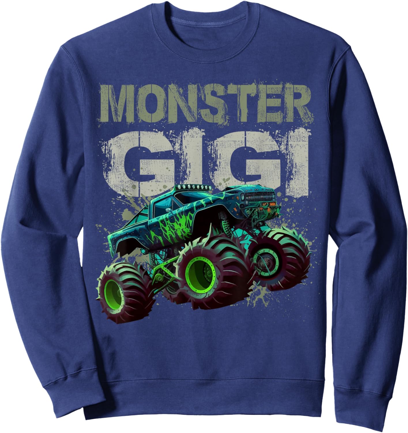 Monster Truck Gigi Family Matching Monster Truck Lovers Sweatshirt - Sweatshirt | Navy