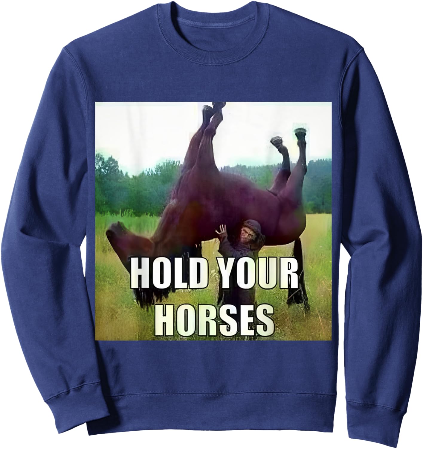 Hold Your Horse Sweatshirt - Sweatshirt | Navy