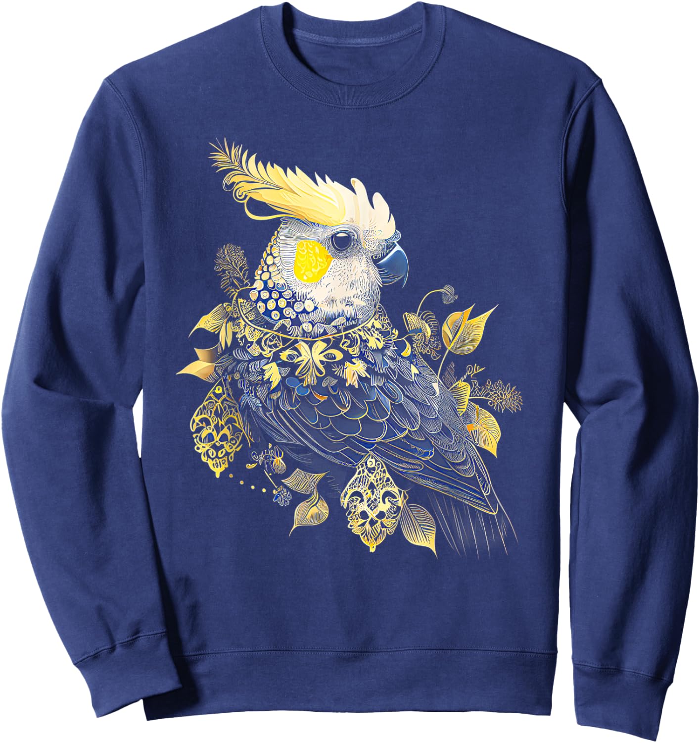 Love Cockatiel Women Parrot for pet Bird Lovers Cockatiel Sweatshirt - Sweatshirt | Navy