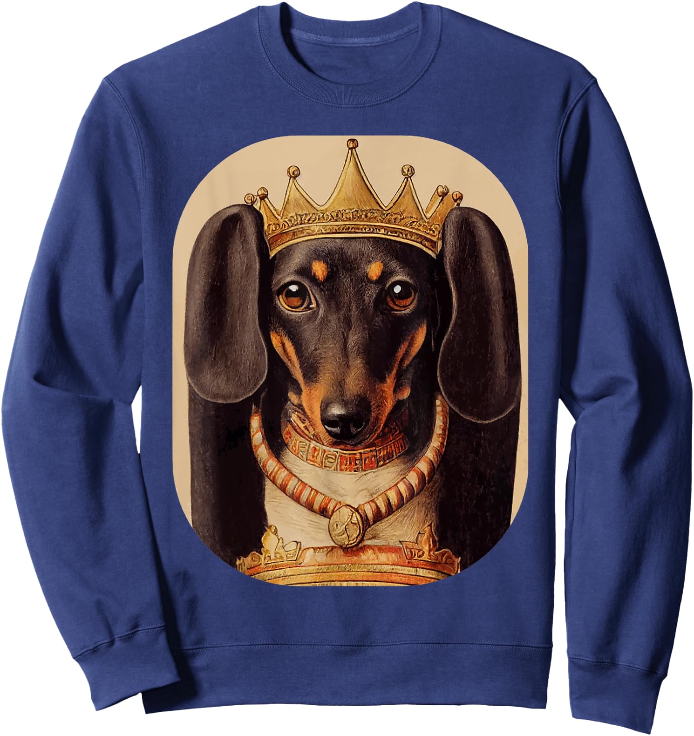 Wiener Dog Lover: Ancient Retro Dachshund Sweatshirt - Sweatshirt | Navy