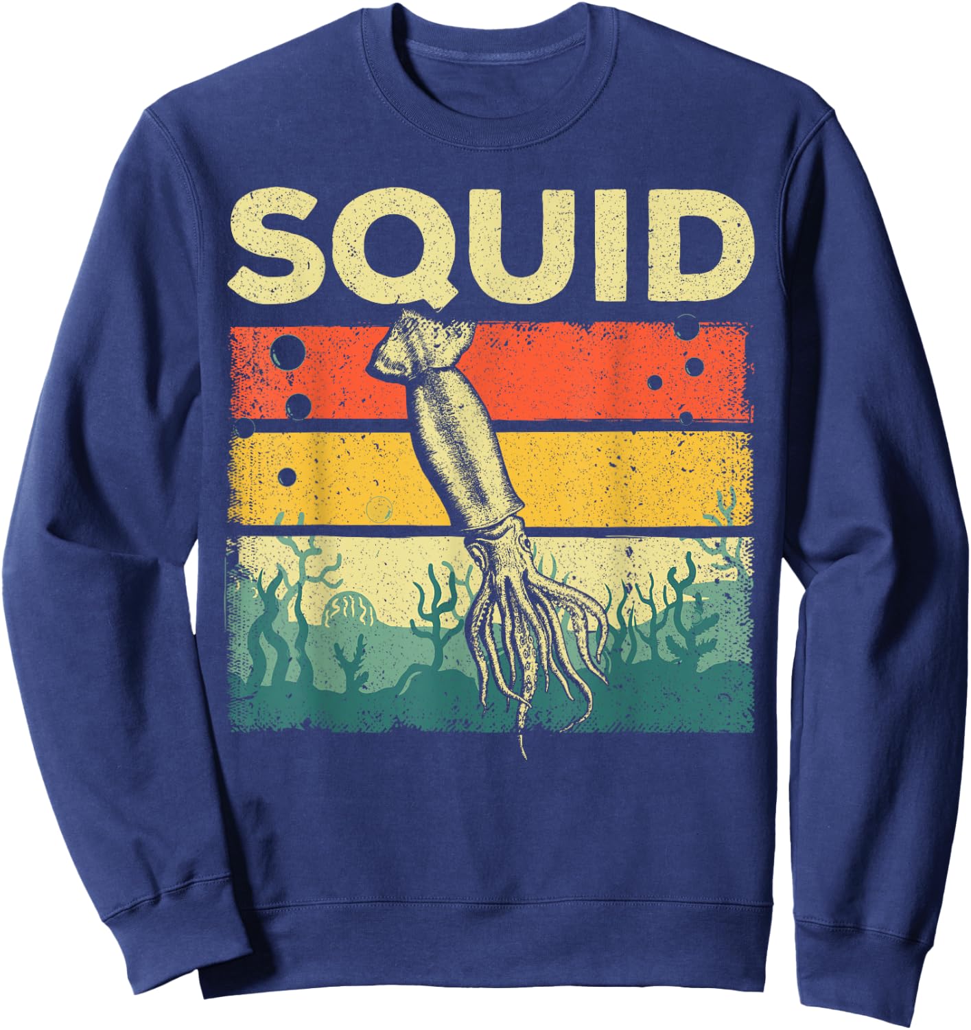 Cool Squid Women Biologist Sea Animal Fish Lover Sweatshirt - Sweatshirt | Navy
