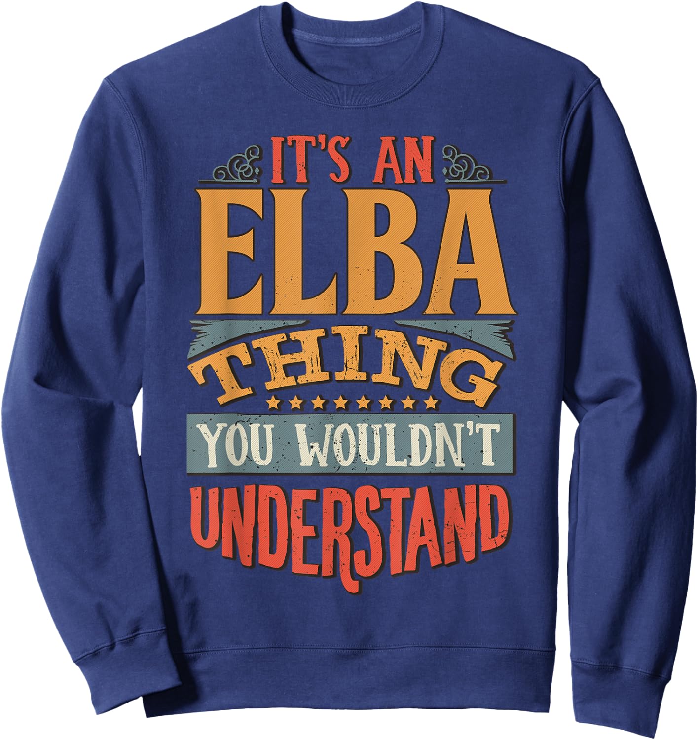 Elba Name Sweatshirt - Sweatshirt | Navy