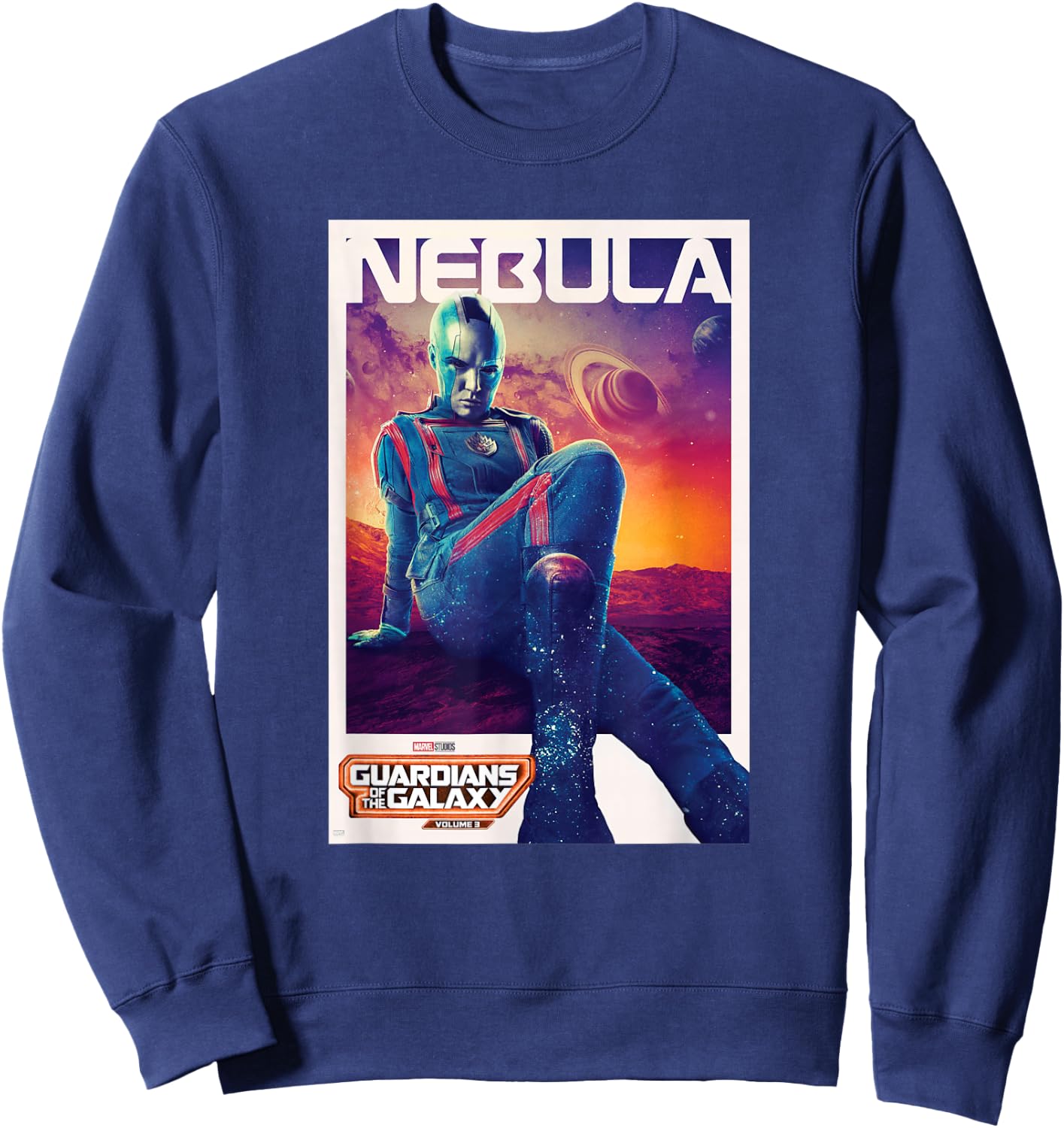 Marvel Guardians of the Galaxy Volume 3 Nebula Poster Sweatshirt - Sweatshirt | Navy