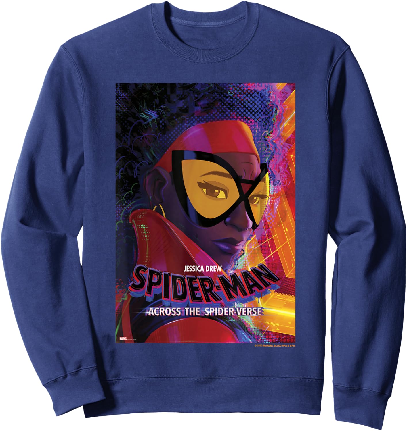 Marvel Spider-Man Across The Spider-Verse Part 1 Jess Drew Sweatshirt - Sweatshirt | Navy
