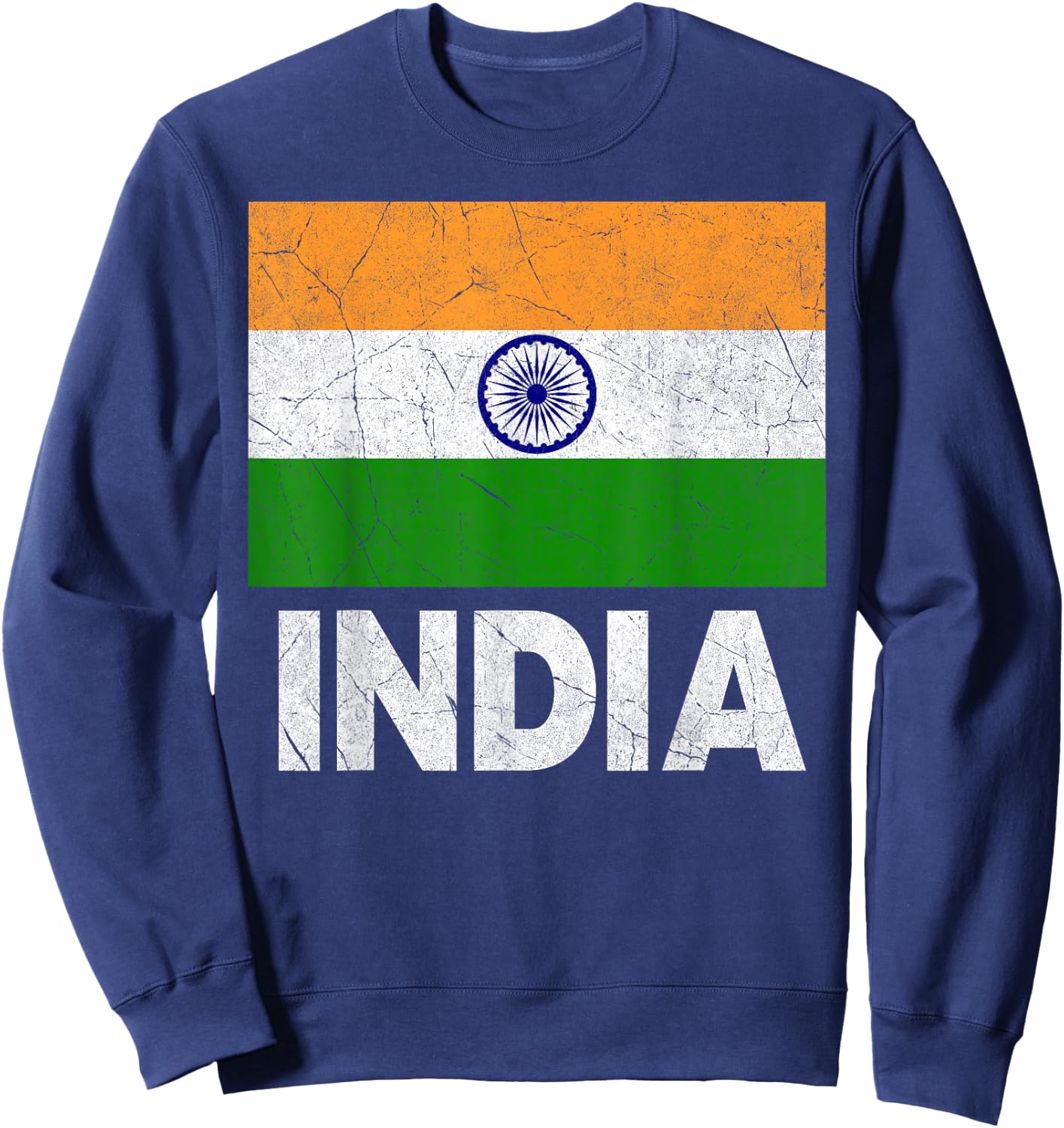 Indian Flag India Women Boys Girls Kids Birthday Sweatshirt - Sweatshirt | Navy