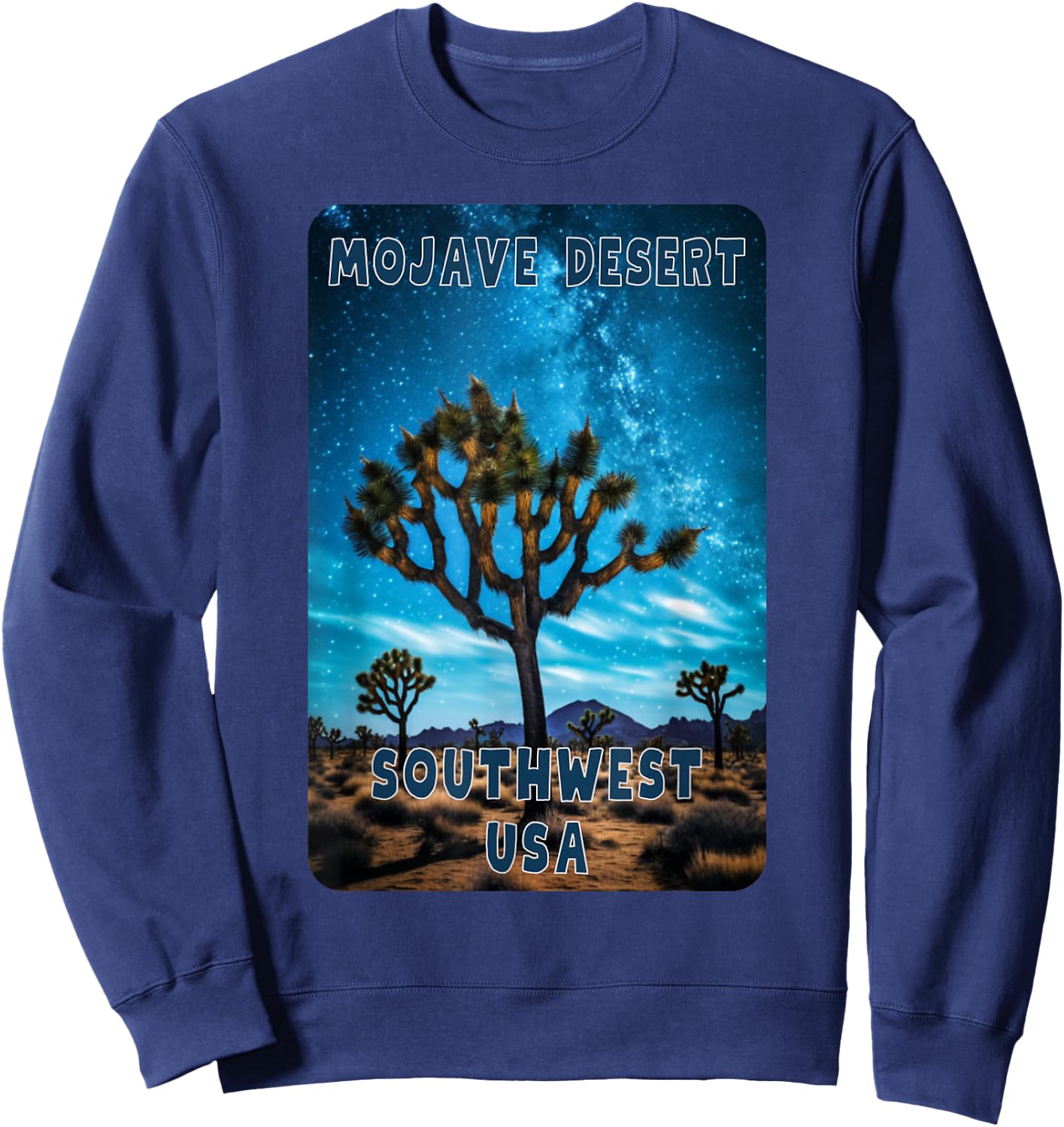 Mojave Desert Joshua Tree Stars Sweatshirt - Sweatshirt | Navy