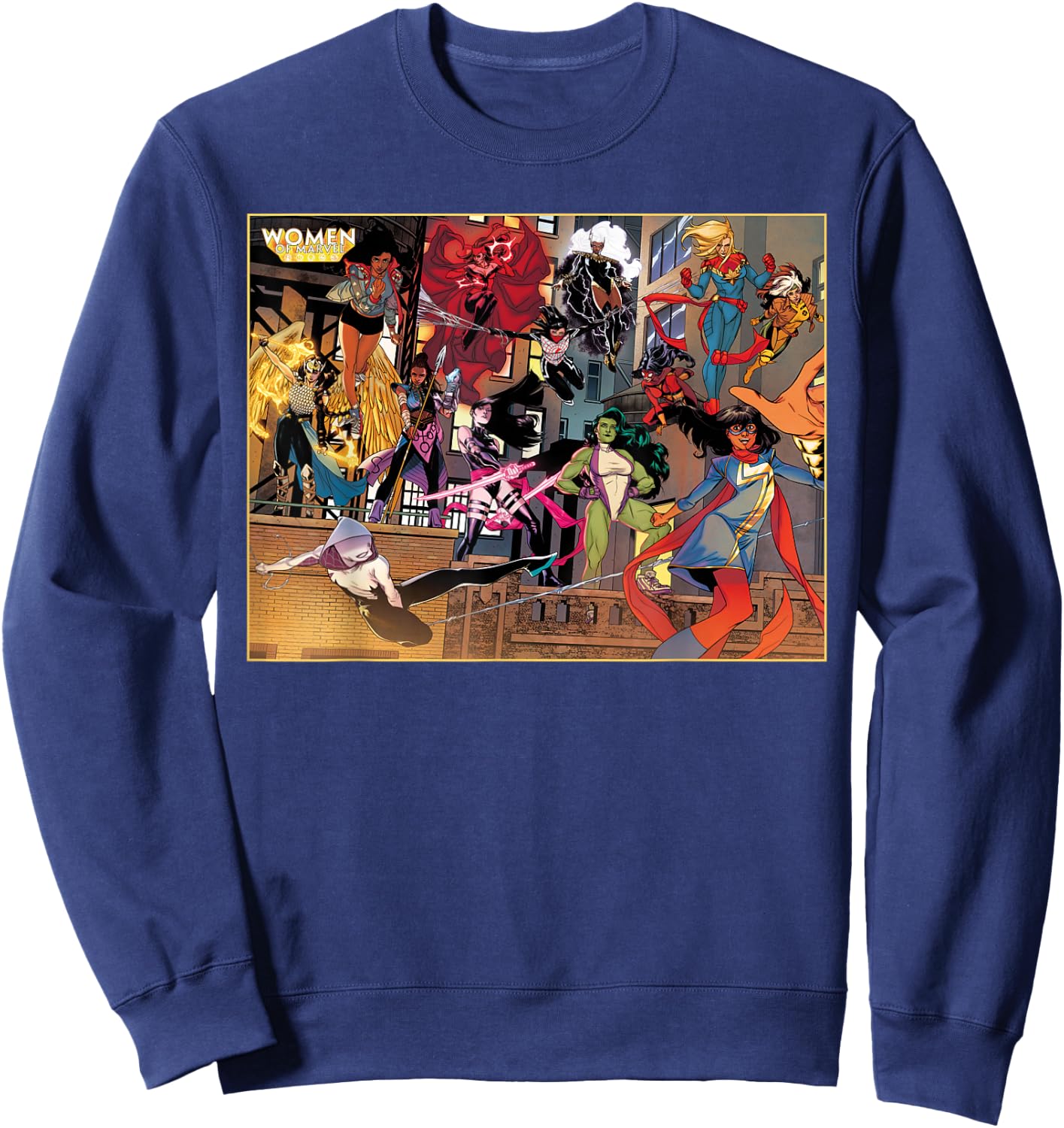 Marvel Women of Marvel Ms Marvel Ghost Spider She-Hulk Sweatshirt - Sweatshirt | Navy