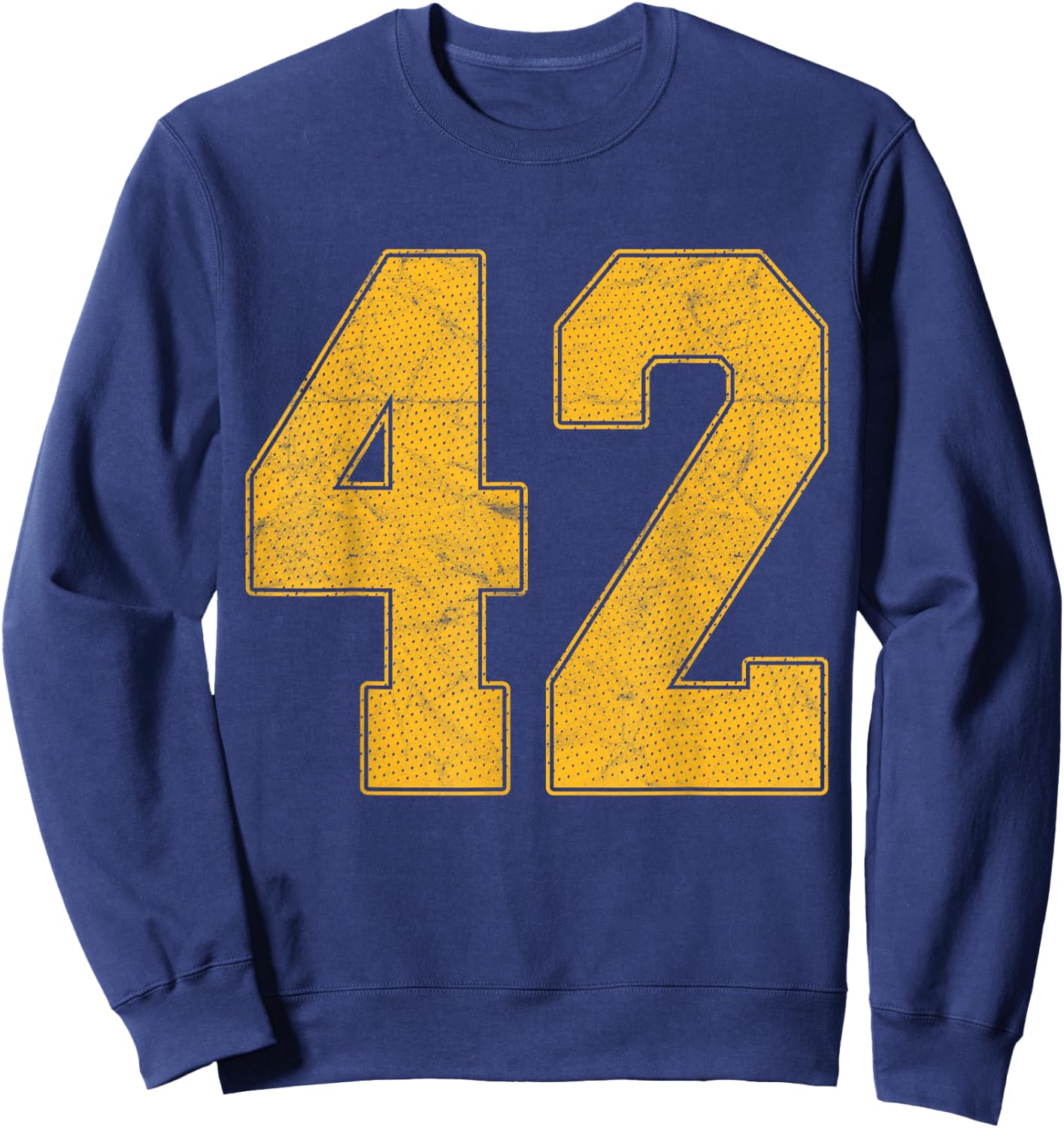 Number 42 Numbered Uniform Sports Team Jersey 42nd Birthday Sweatshirt - Sweatshirt | Navy