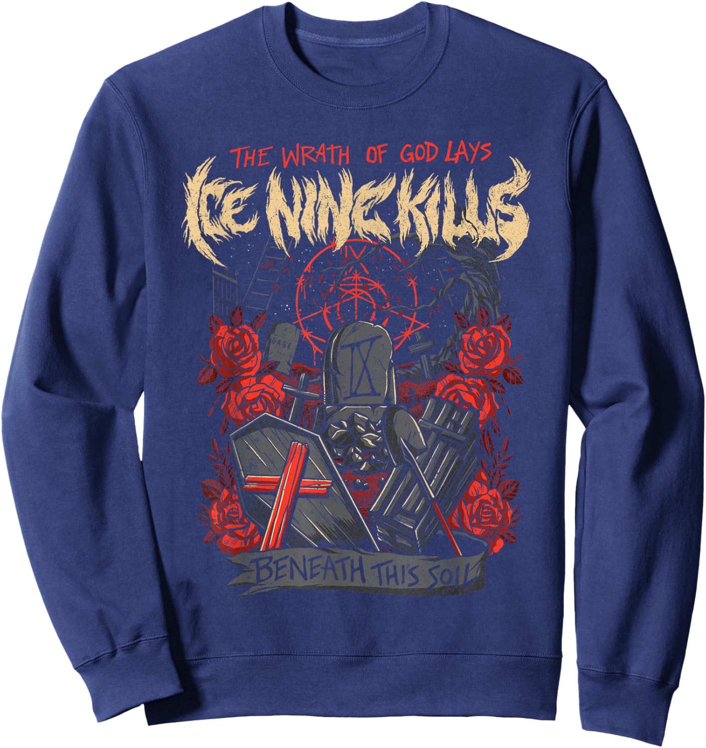 Ice Nine Kills – The Wrath of God Sweatshirt - Sweatshirt | Navy