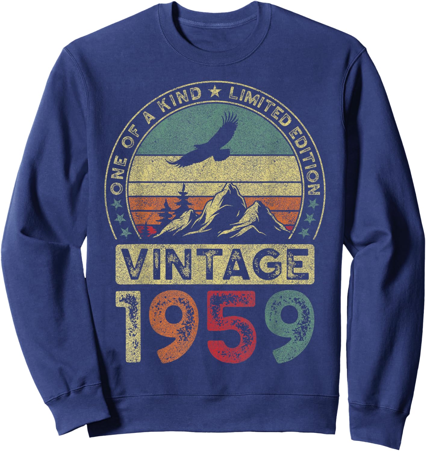 Vintage 1959 Limited Edition 66th Birthday 66 Years Sweatshirt - Sweatshirt | Navy