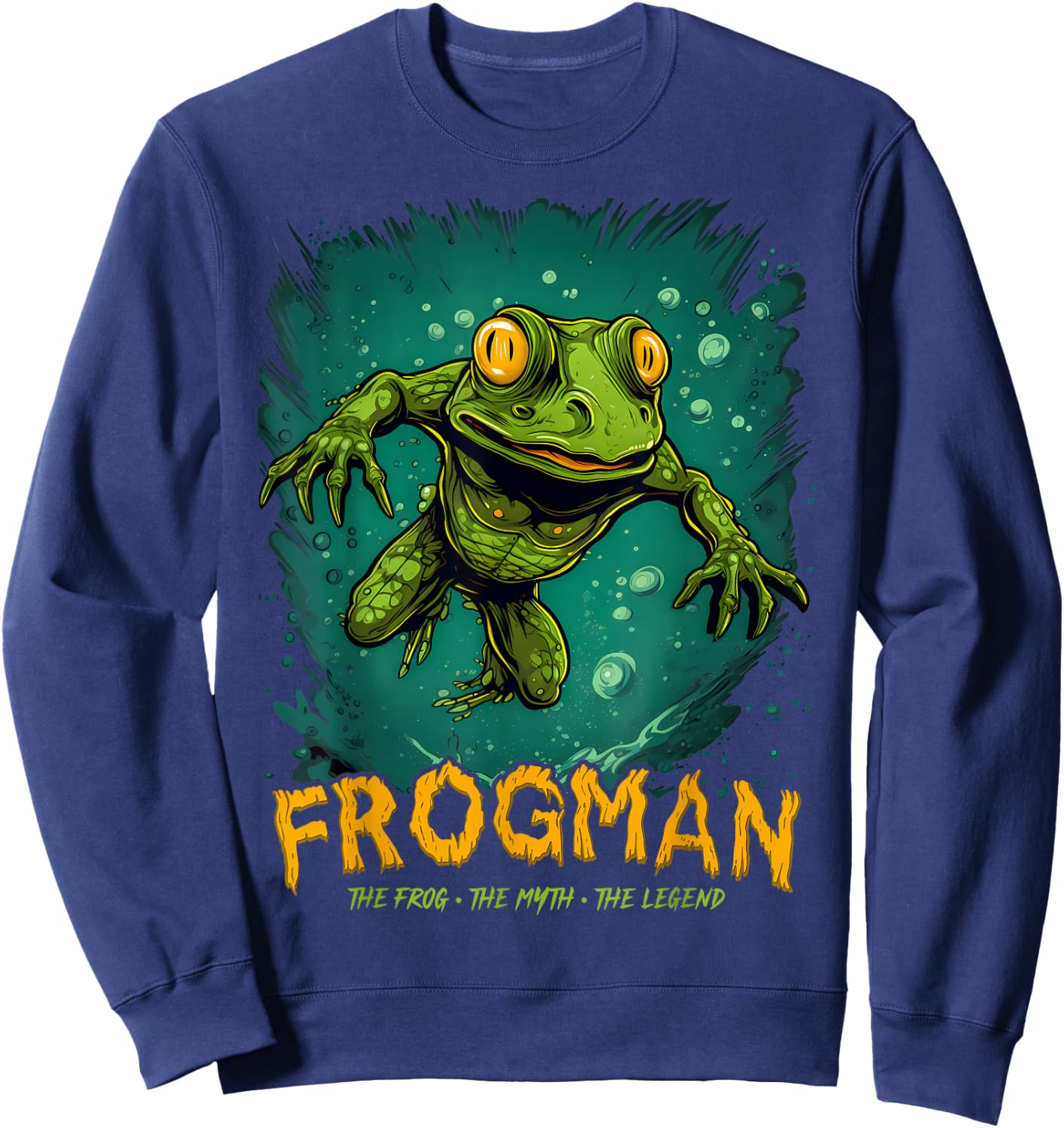 Loveland Frogman Cryptid Creature Frog Myth Cryptozoology Sweatshirt - Sweatshirt | Navy