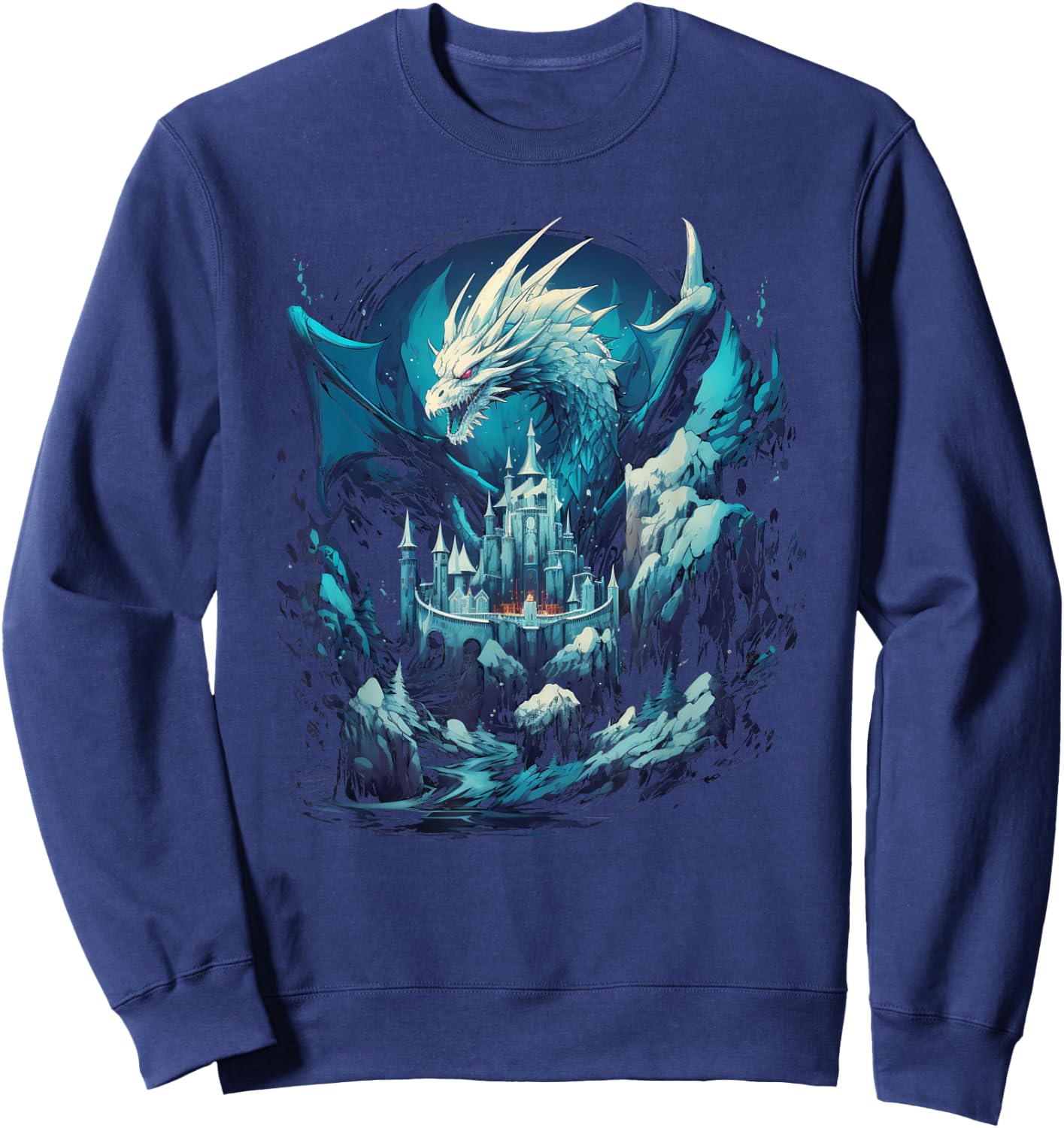 Ice Dragon Artwork Sweatshirt - Sweatshirt | Navy