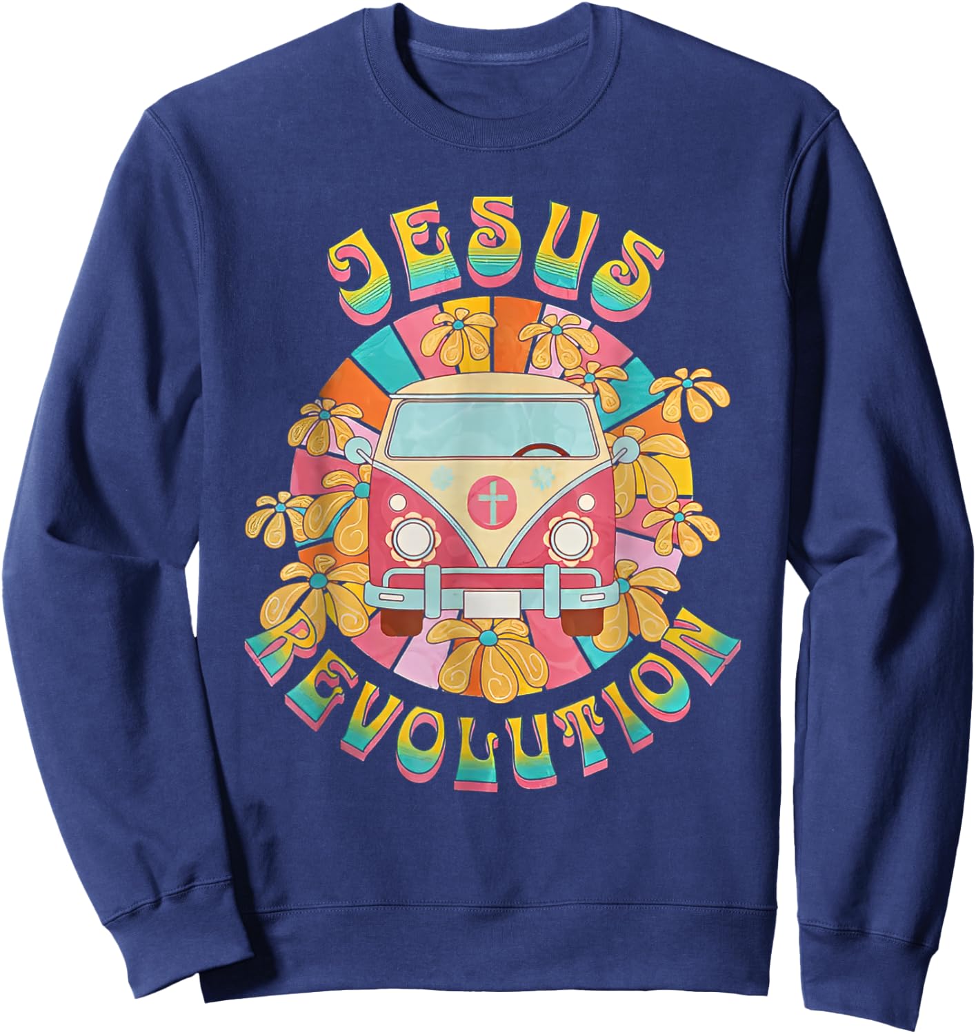 Jesus Revolution christian easter day religious Sweatshirt - Sweatshirt | Navy