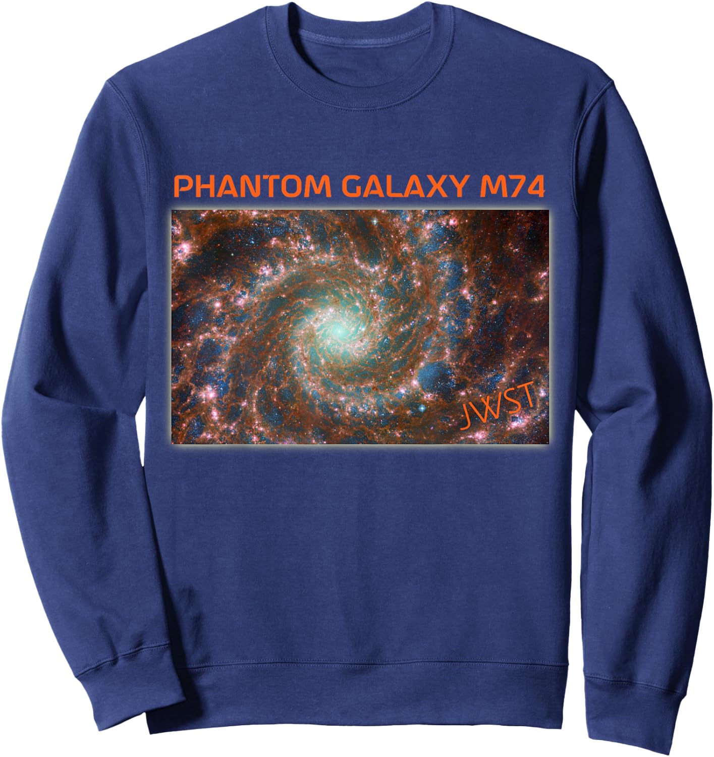 Webb Space Telescope New Image Phantom Galaxy M74 JWST Sweatshirt - Sweatshirt | Navy