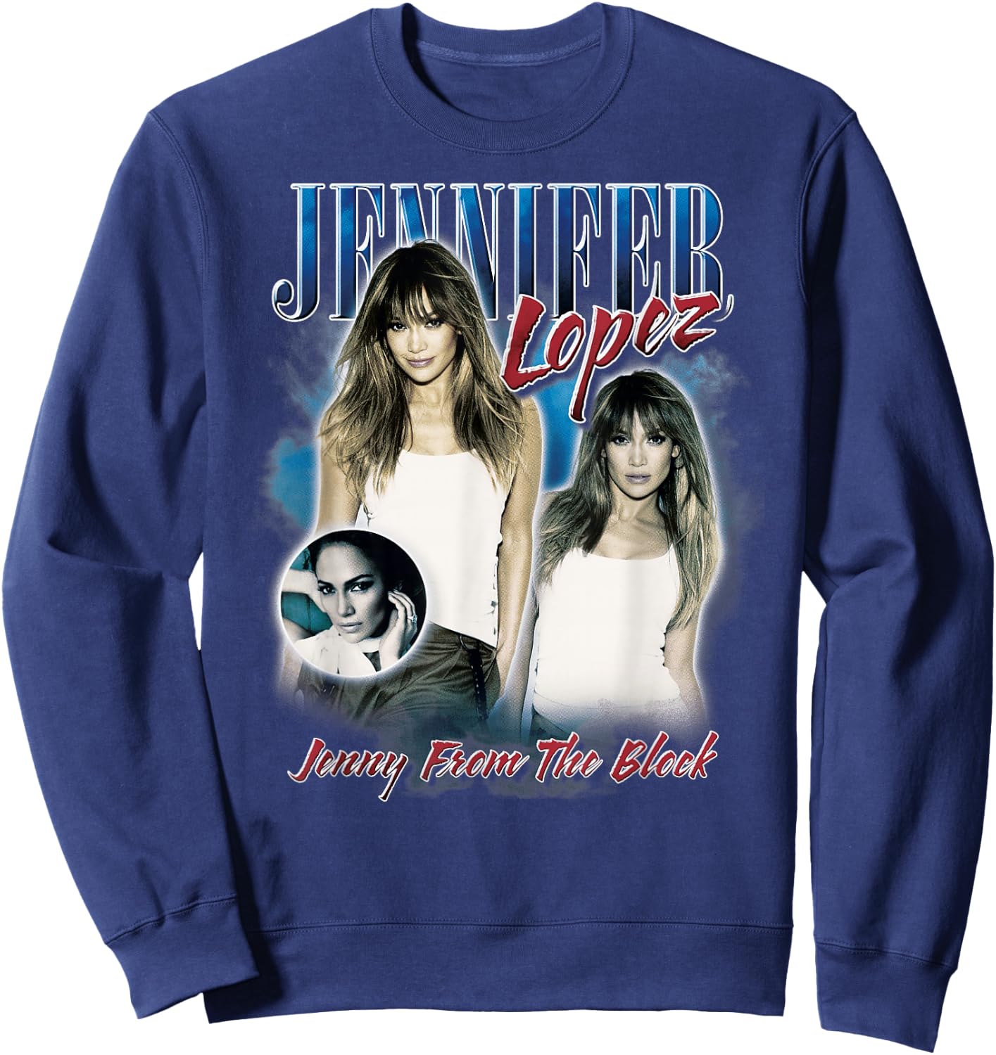 Jennifer Lopez Homage Collage Sweatshirt - Sweatshirt | Navy