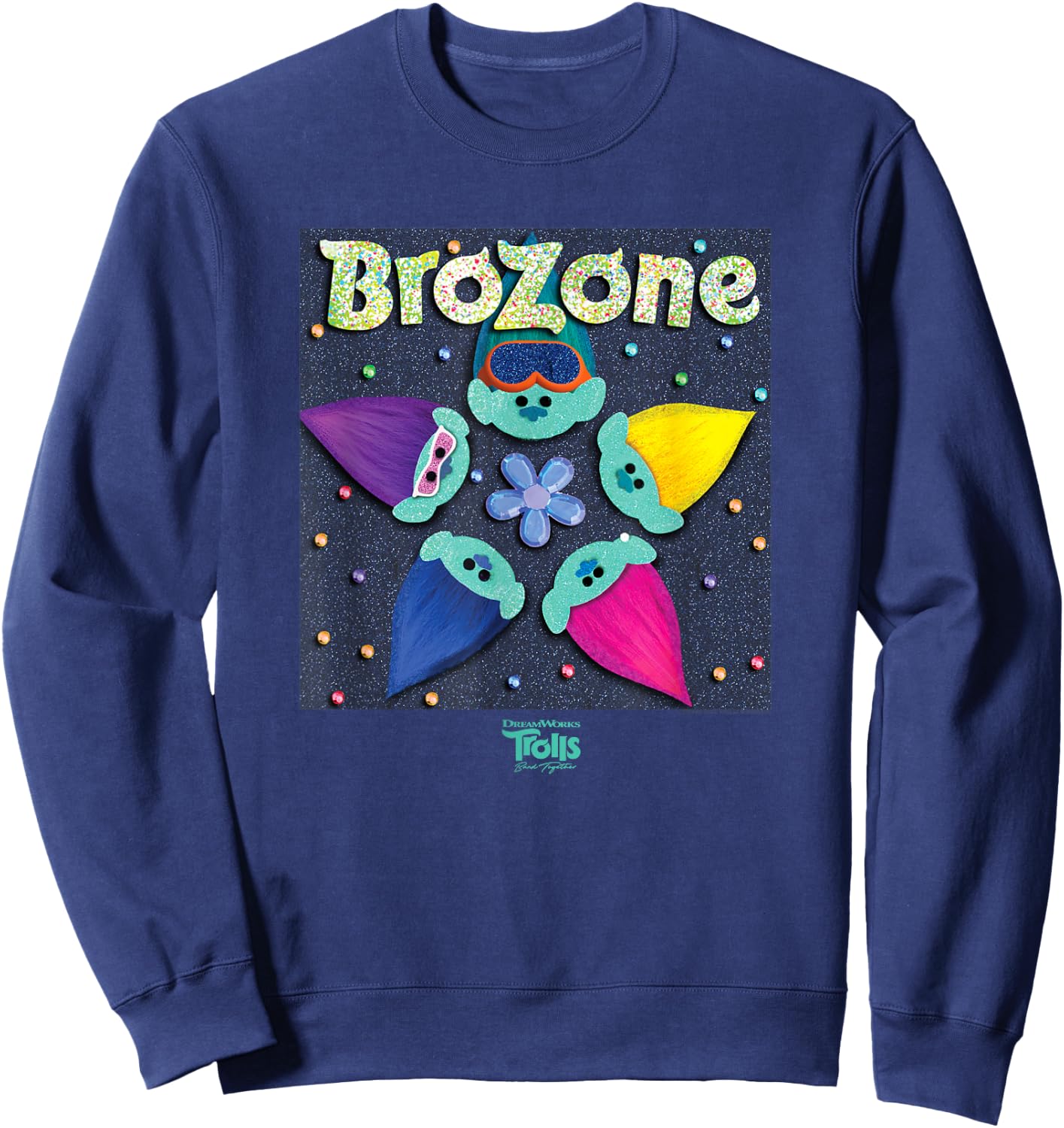 DreamWorks Trolls Band Together Psychedelic Sweatshirt - Sweatshirt | Navy