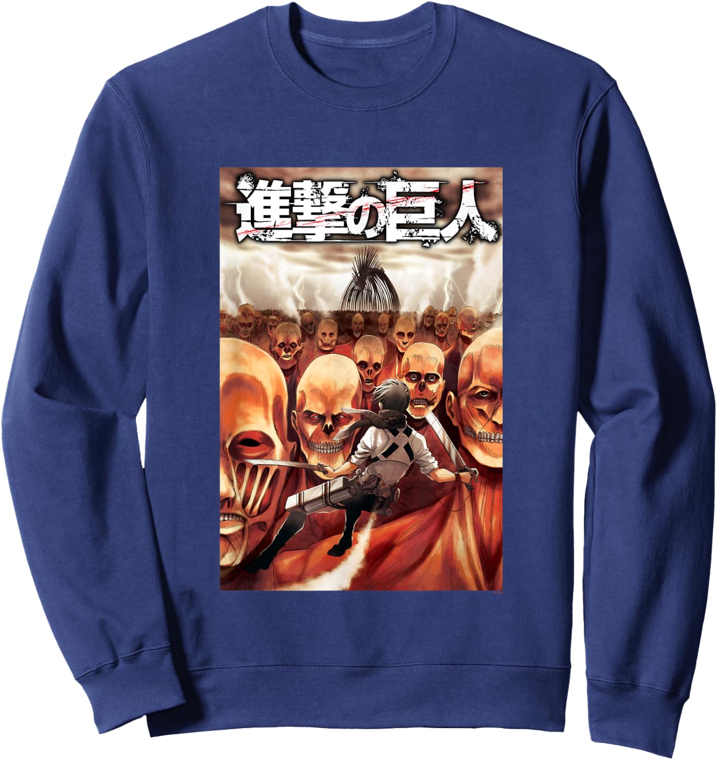 Attack on Titan Manga Mikasa Volume 31 Cover AOT Manga Sweatshirt - Sweatshirt | Navy