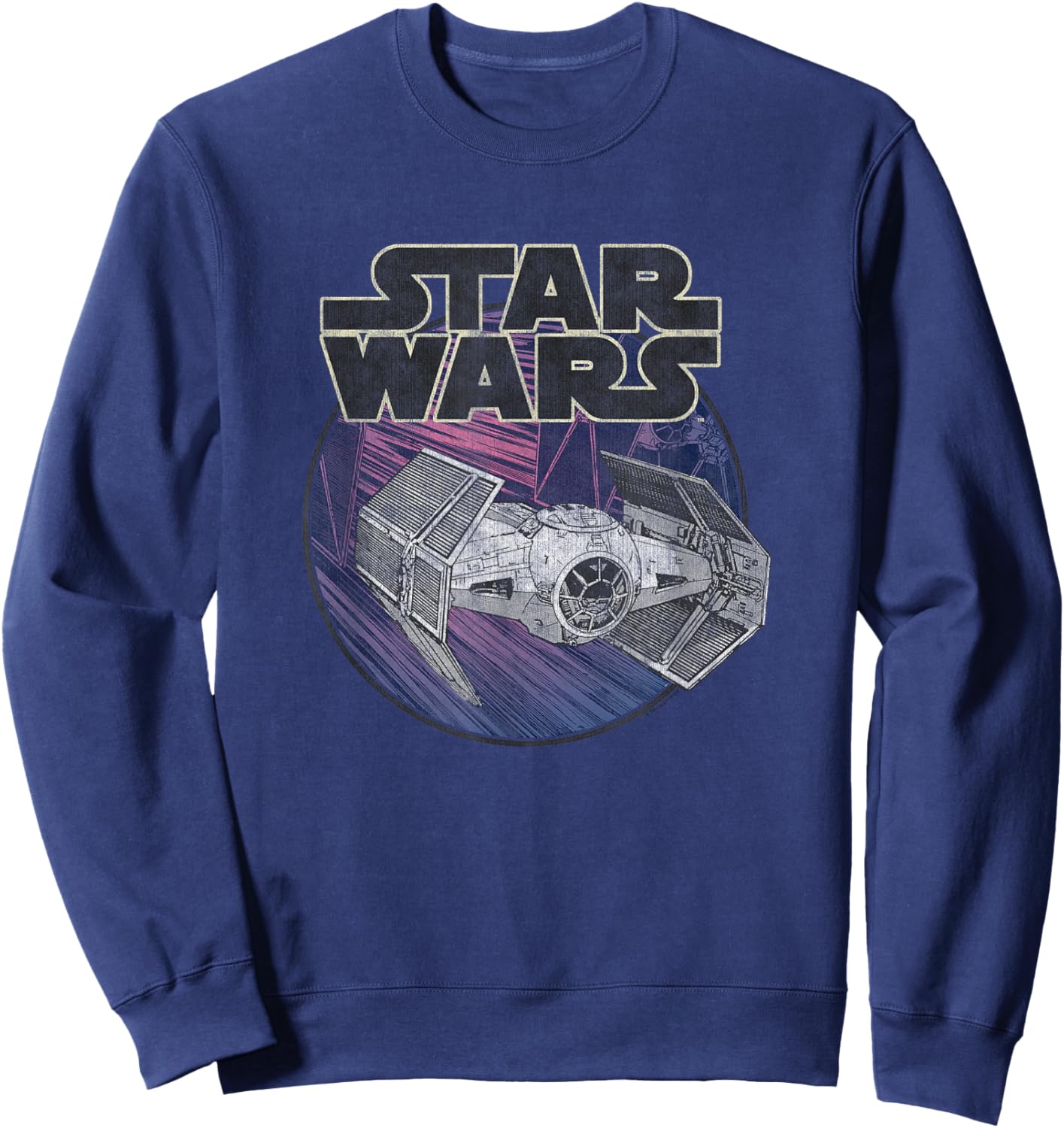 Star Wars A New Hope Tie Fighter Classic Vintage Logo Sweatshirt - Sweatshirt | Navy