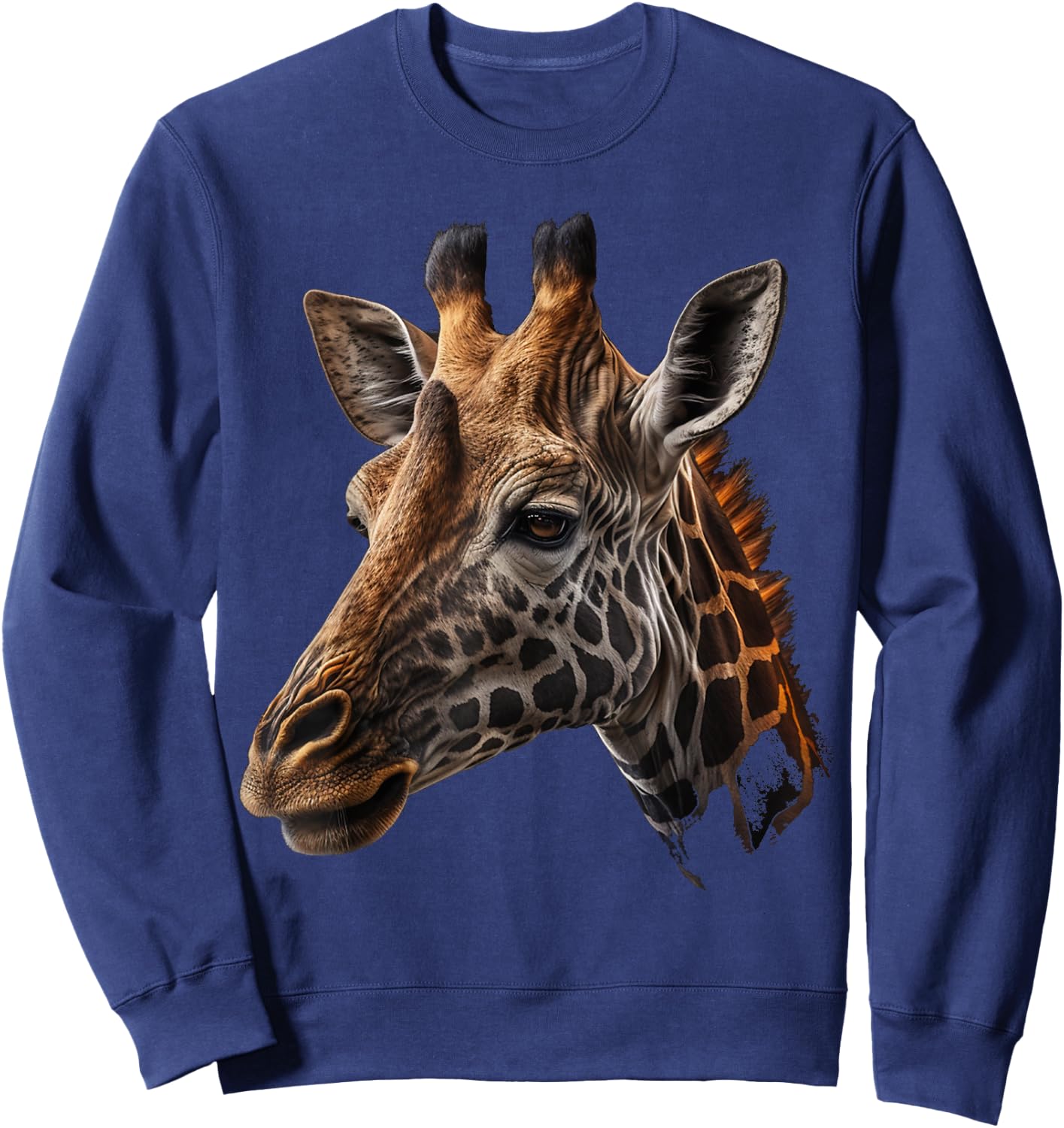 Giraffe Animal Print Giraffe Sweatshirt - Sweatshirt | Navy