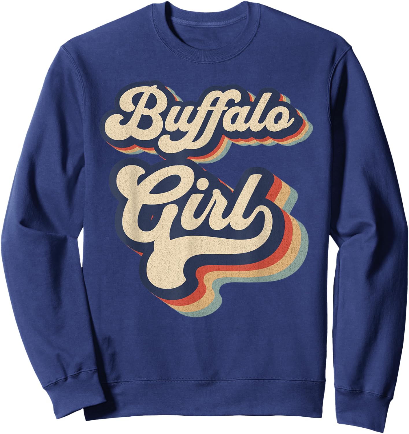 Vintage Design For Girls From Buffalo New York Sweatshirt - Sweatshirt | Navy