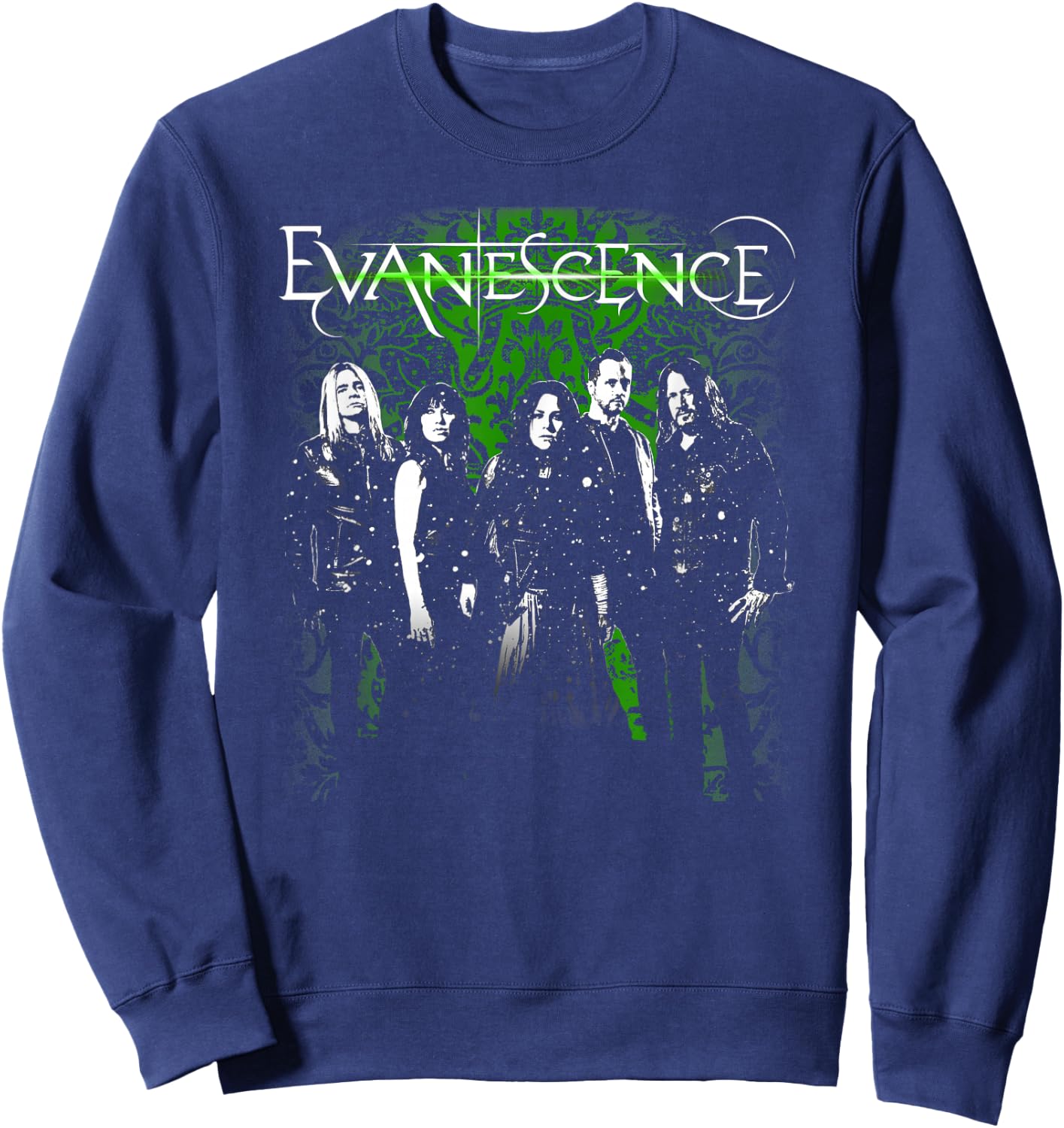 Evanescence – Band Photo Green Sweatshirt - Sweatshirt | Navy