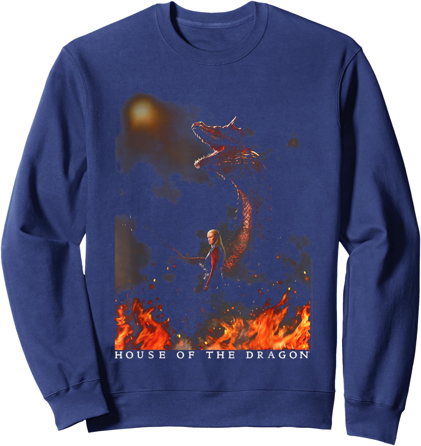 House of The Dragon Daemon with Dragon Sweatshirt - Sweatshirt | Navy