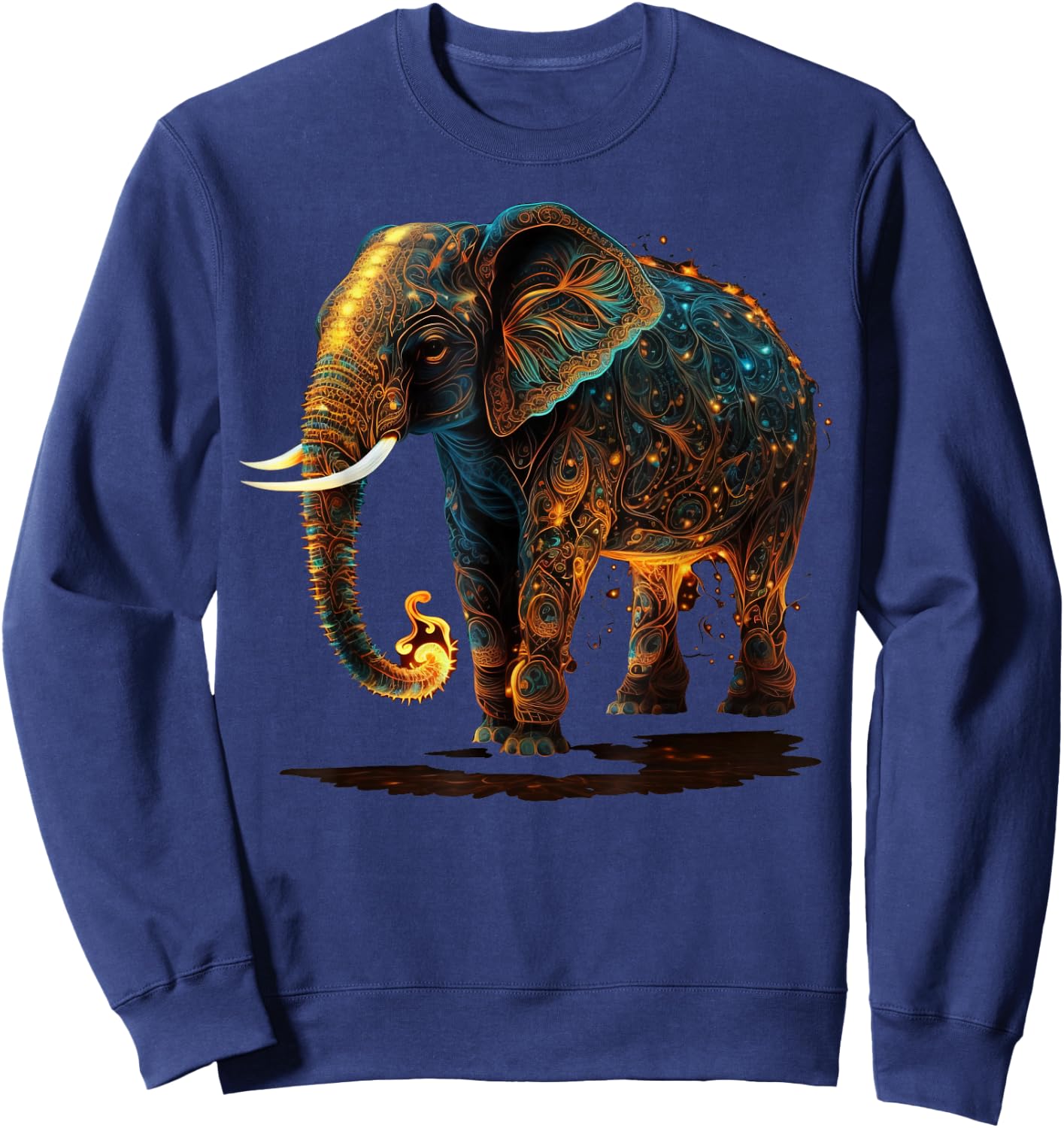Cute Elephant Lover Animal on Elephant Sweatshirt - Sweatshirt | Navy