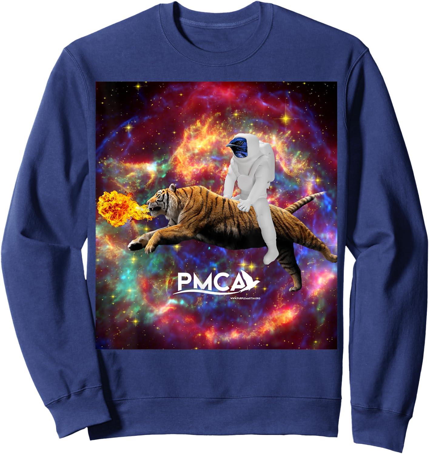 Purple Martin Space Tiger Sweatshirt - Sweatshirt | Navy